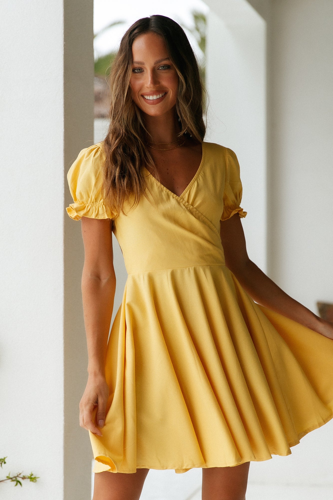 Waiting For The Sun Dress Yellow-Seaa Fashion