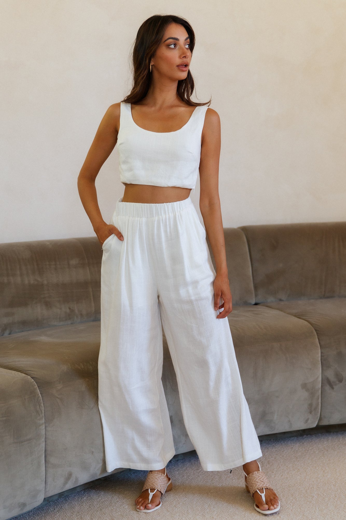 Sweet Horizon Pants White-Seaa Fashion