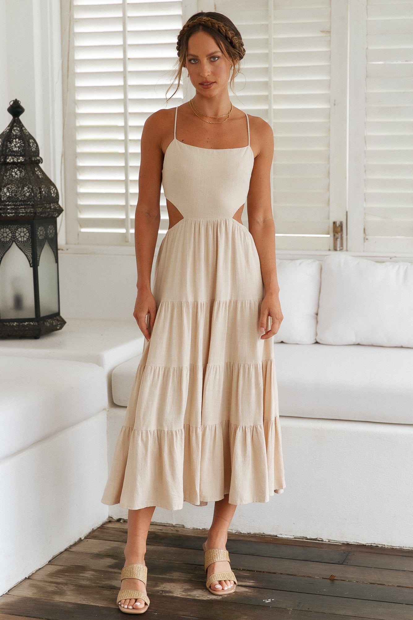 Got The Sun Maxi Dress Beige-Seaa Fashion