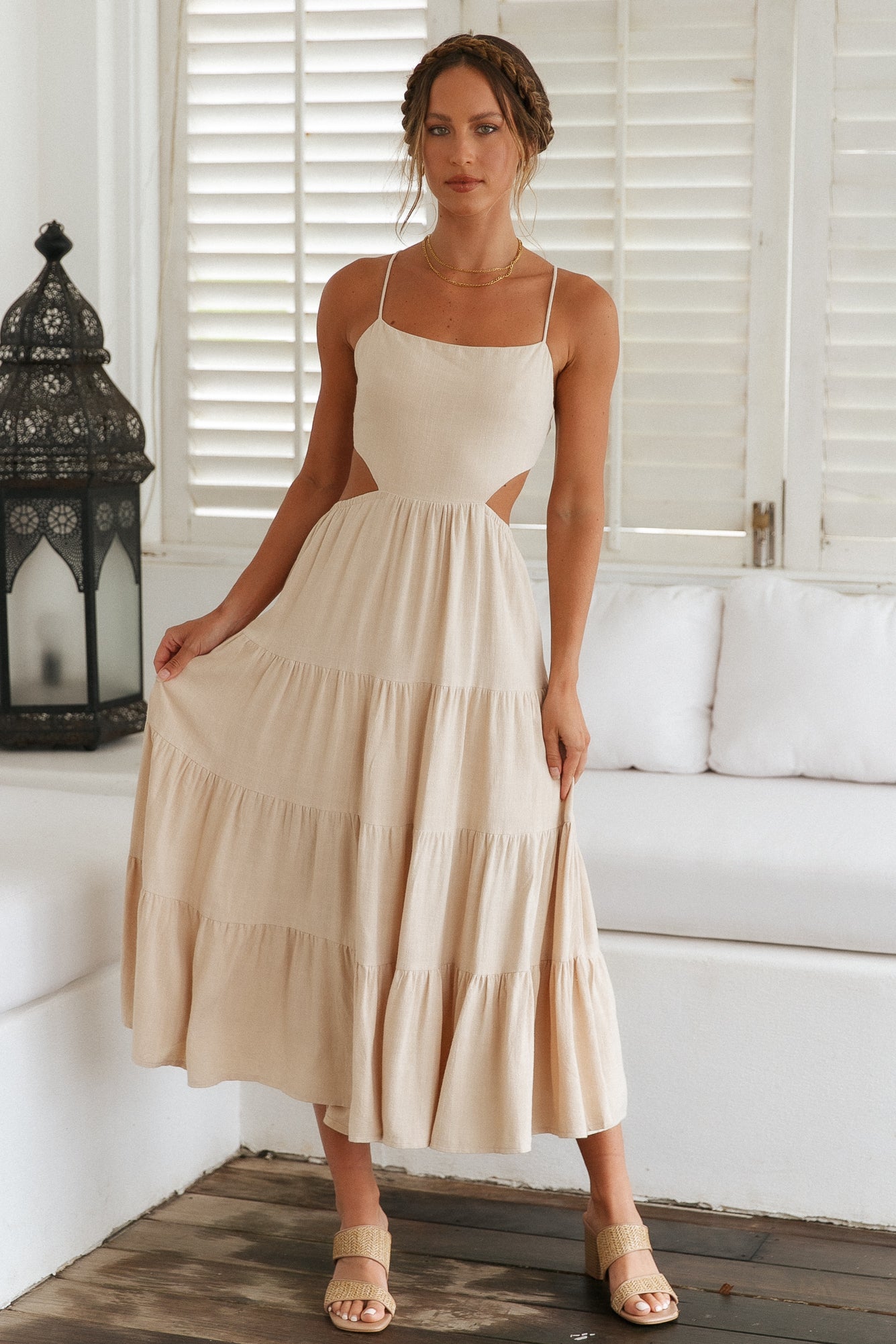 Got The Sun Maxi Dress Beige-Seaa Fashion