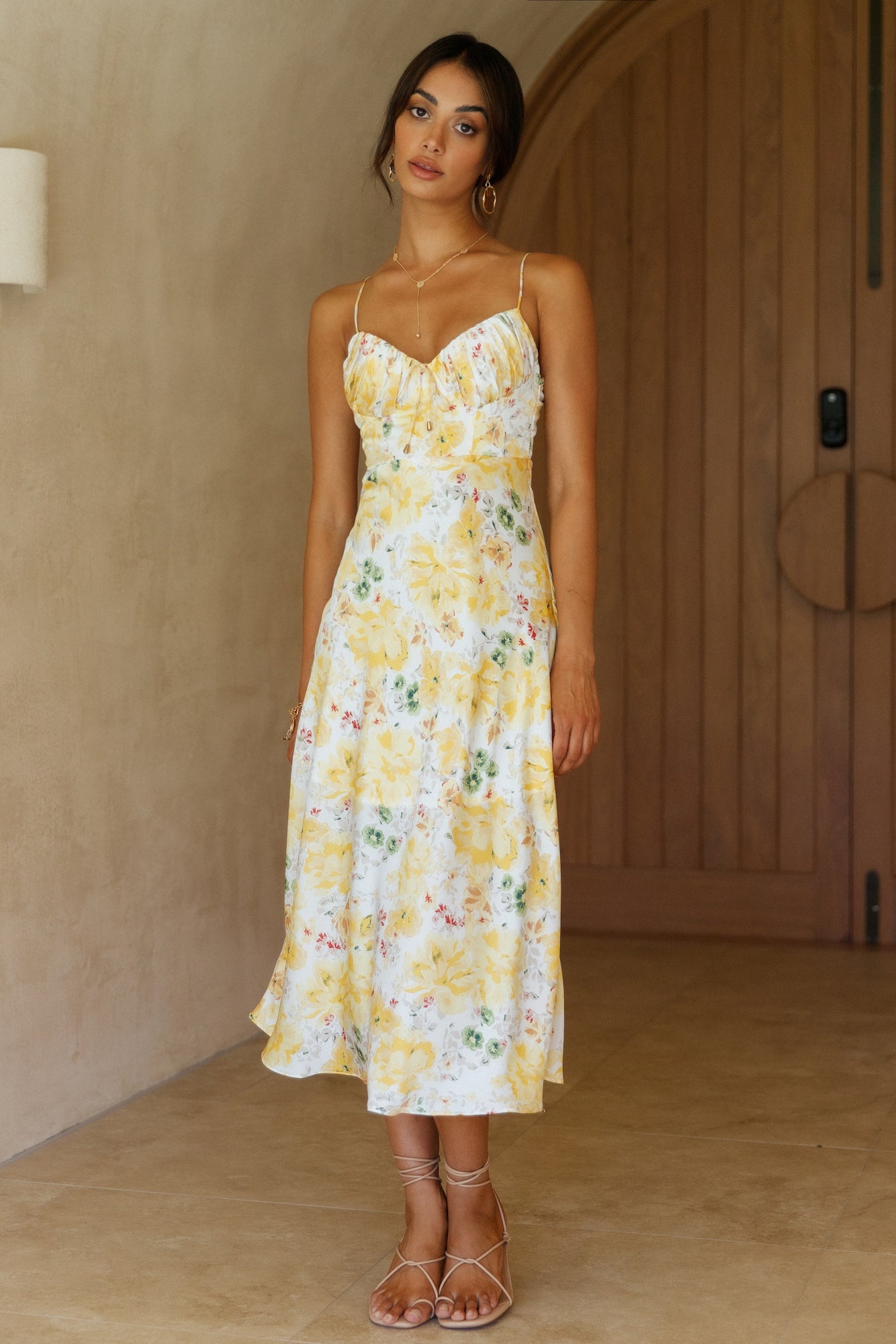 Whispered Confessions Maxi Dress Yellow-Seaa Fashion