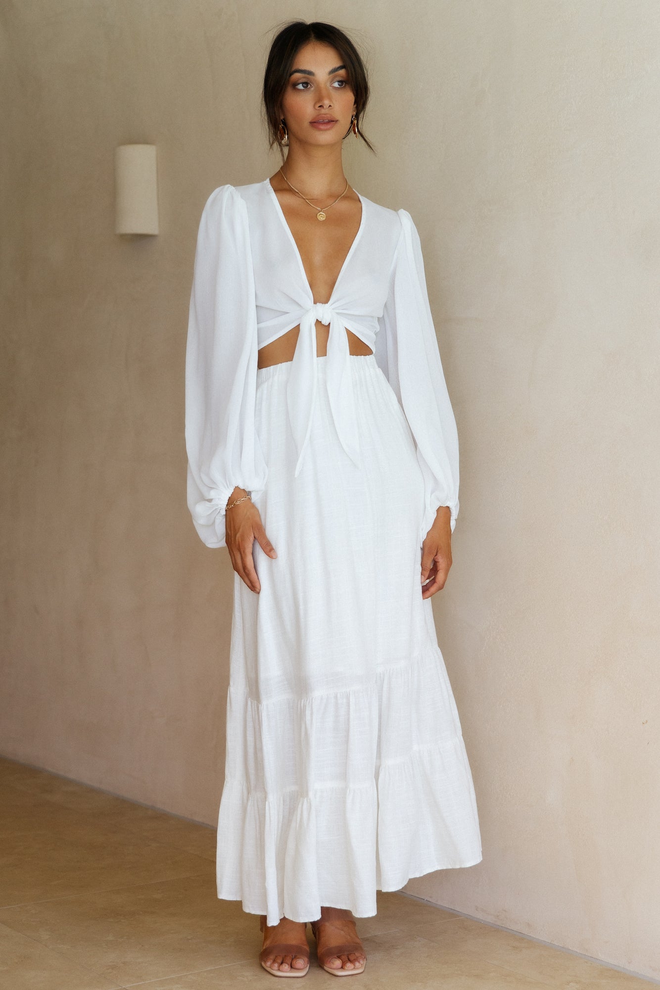 Cloudless Skies Crop Top White-Seaa Fashion