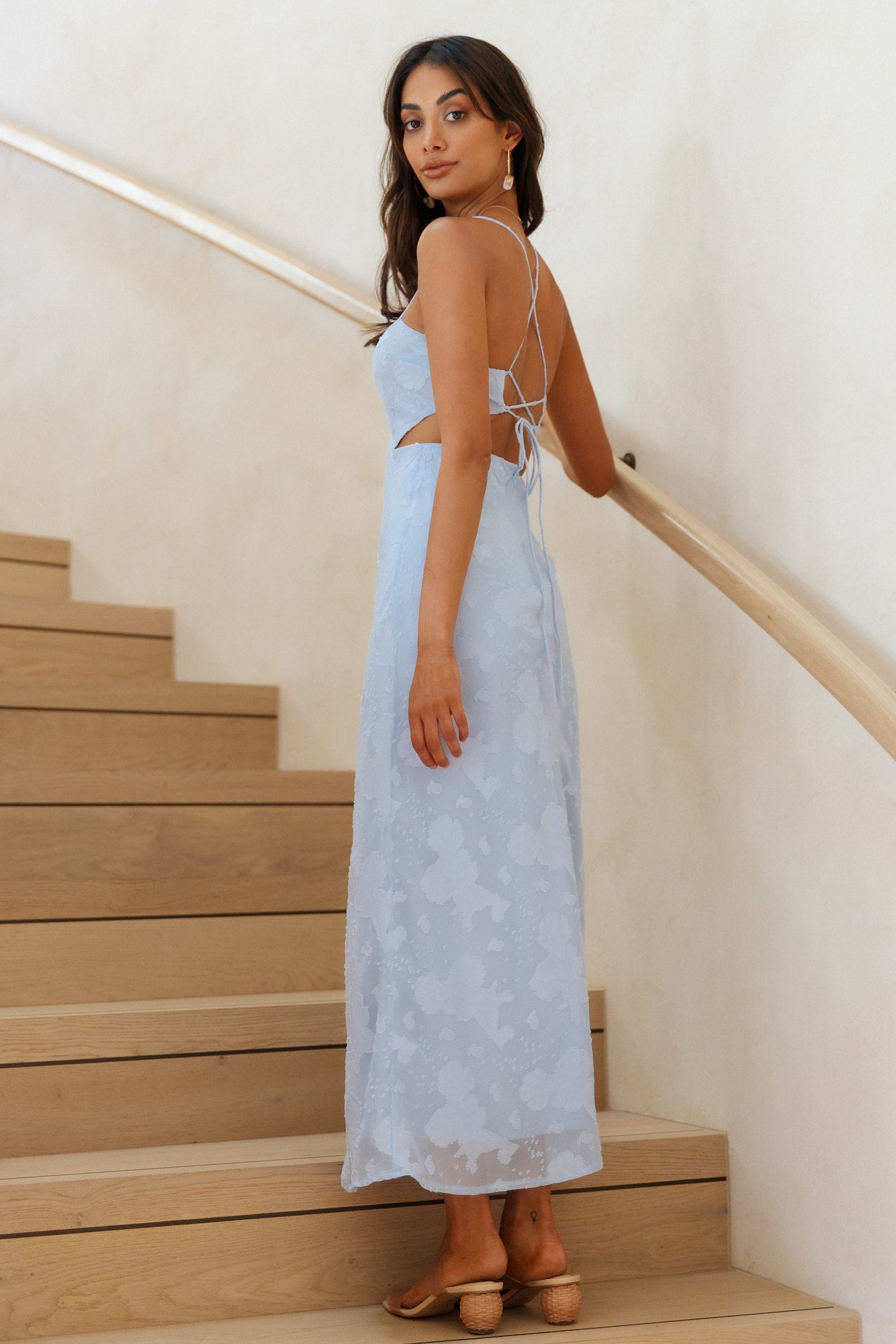 Cascalone Maxi Dress Blue-Seaa Fashion