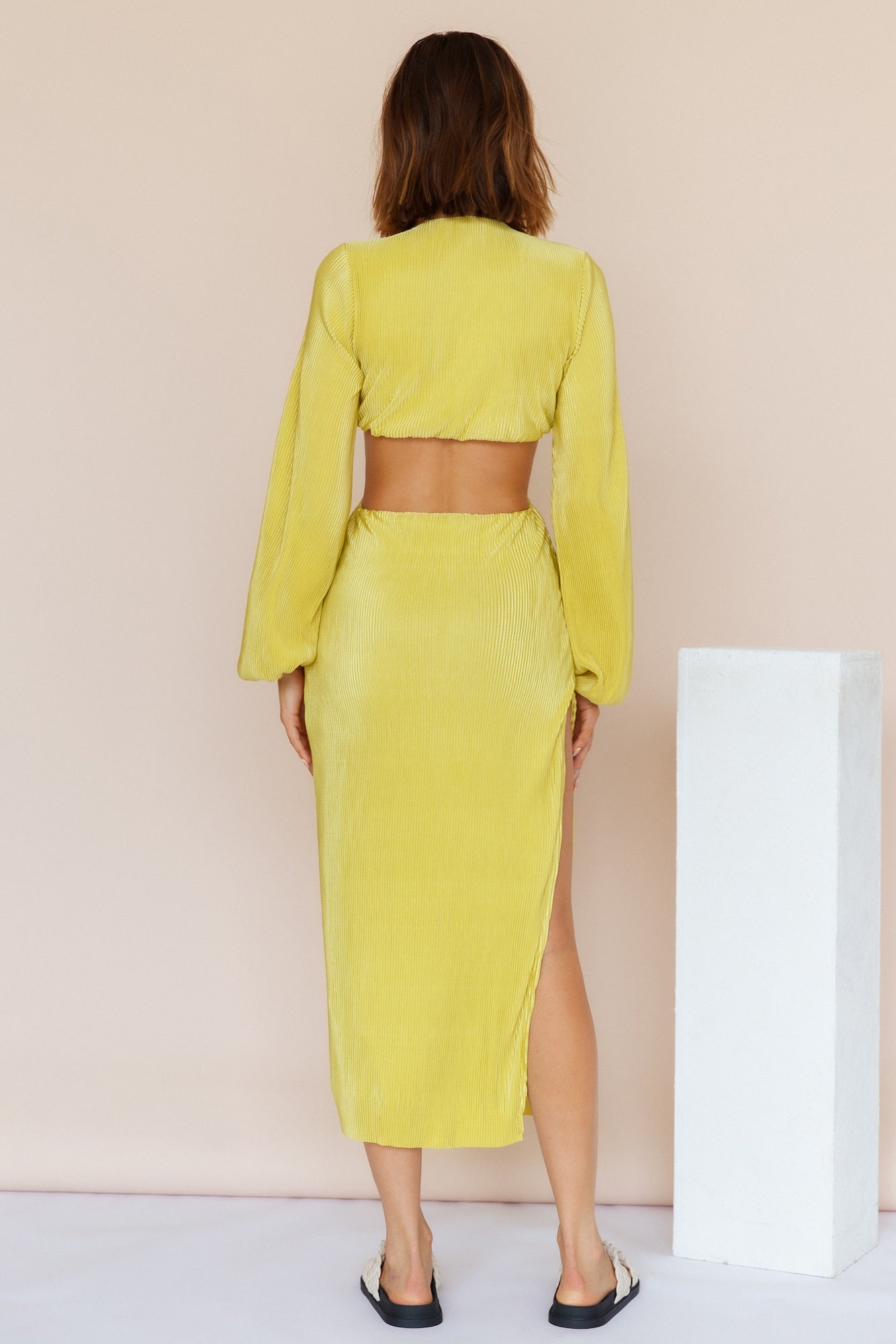 RUNAWAY THE LABEL Freja Midi Dress Citrus-Seaa Fashion