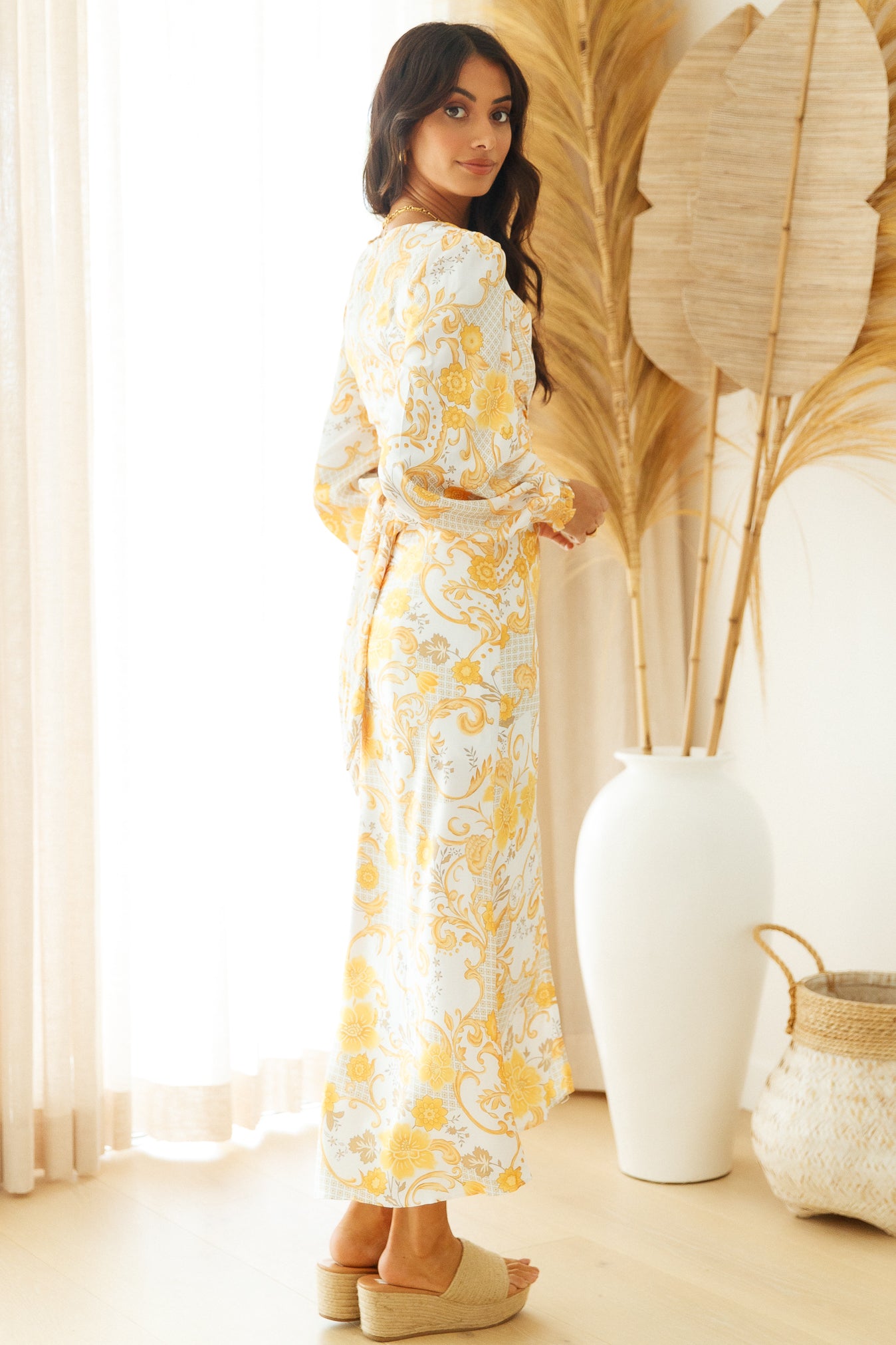Golden Atelier Maxi Dress Yellow-Seaa Fashion
