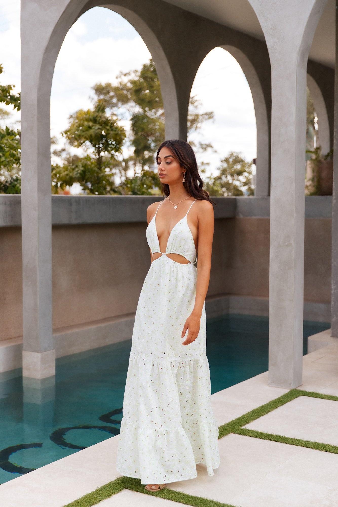 HELLO MOLLY Trust My Words Maxi Dress Green-Seaa Fashion