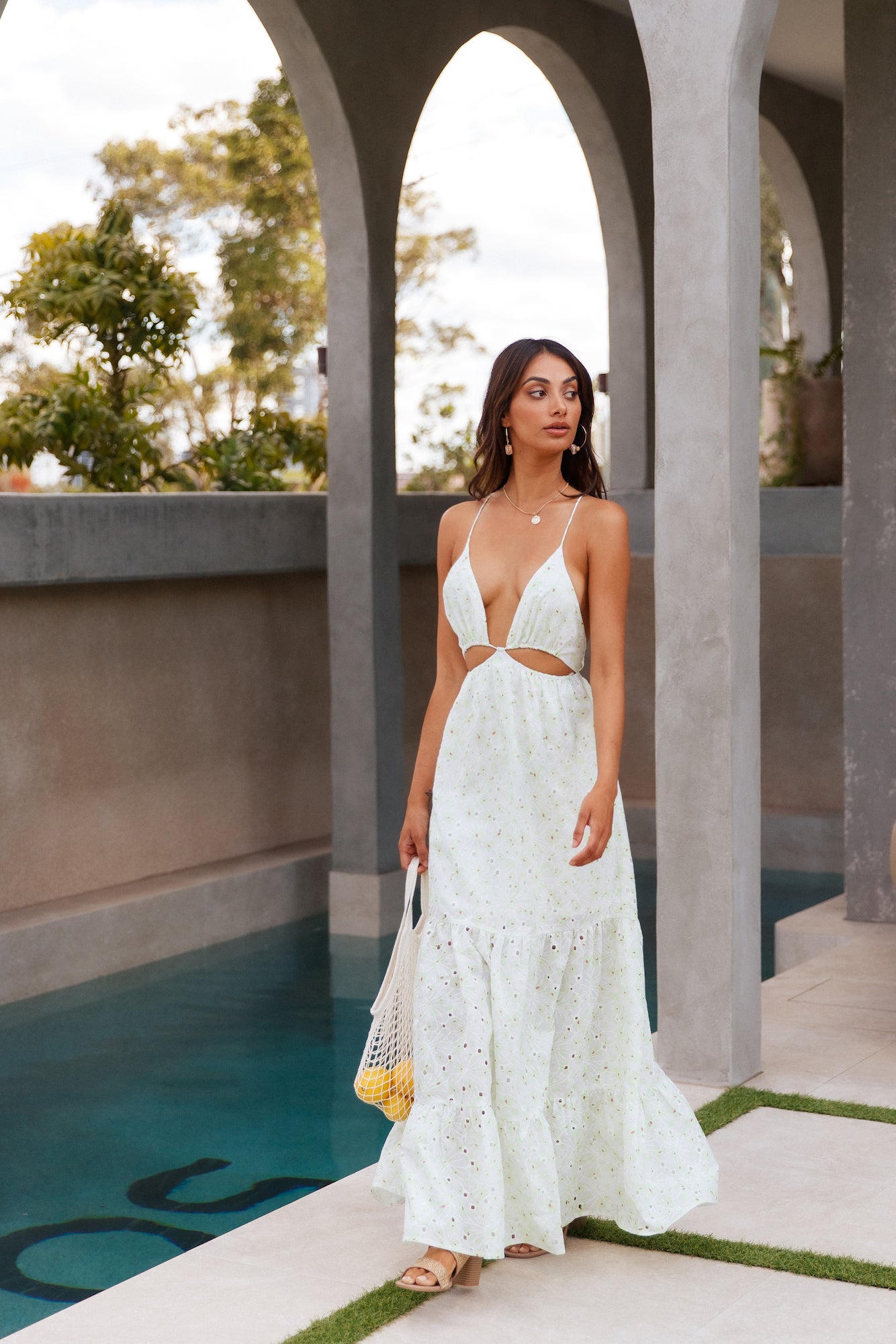 HELLO MOLLY Trust My Words Maxi Dress Green-Seaa Fashion