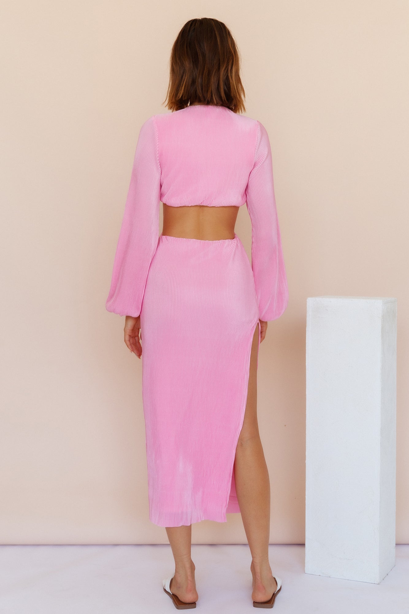 RUNAWAY THE LABEL Freja Midi Dress Bubblegum-Seaa Fashion