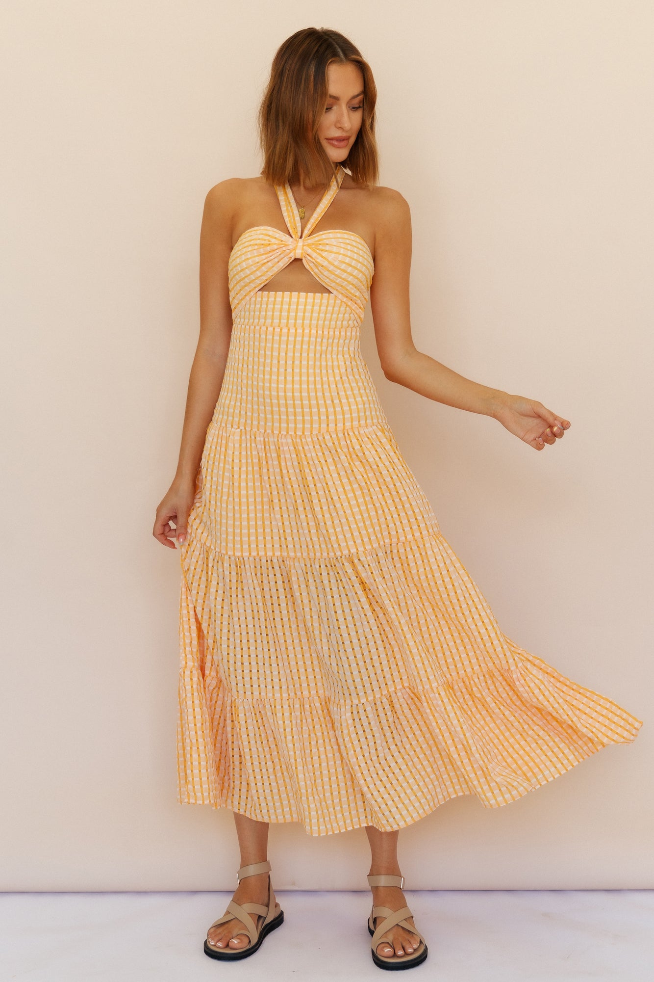 Words Of Glory Maxi Dress Orange-Seaa Fashion