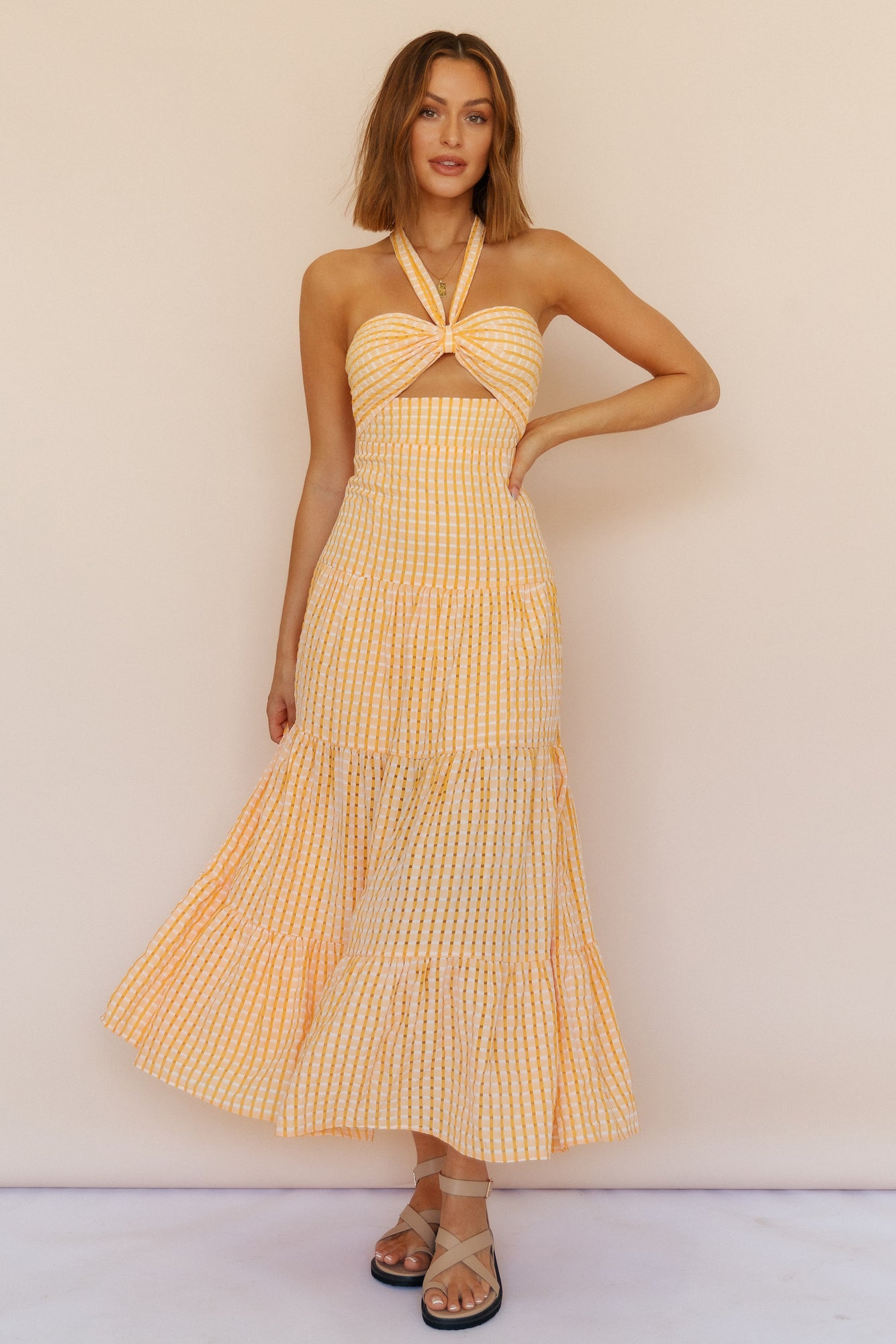 Words Of Glory Maxi Dress Orange-Seaa Fashion