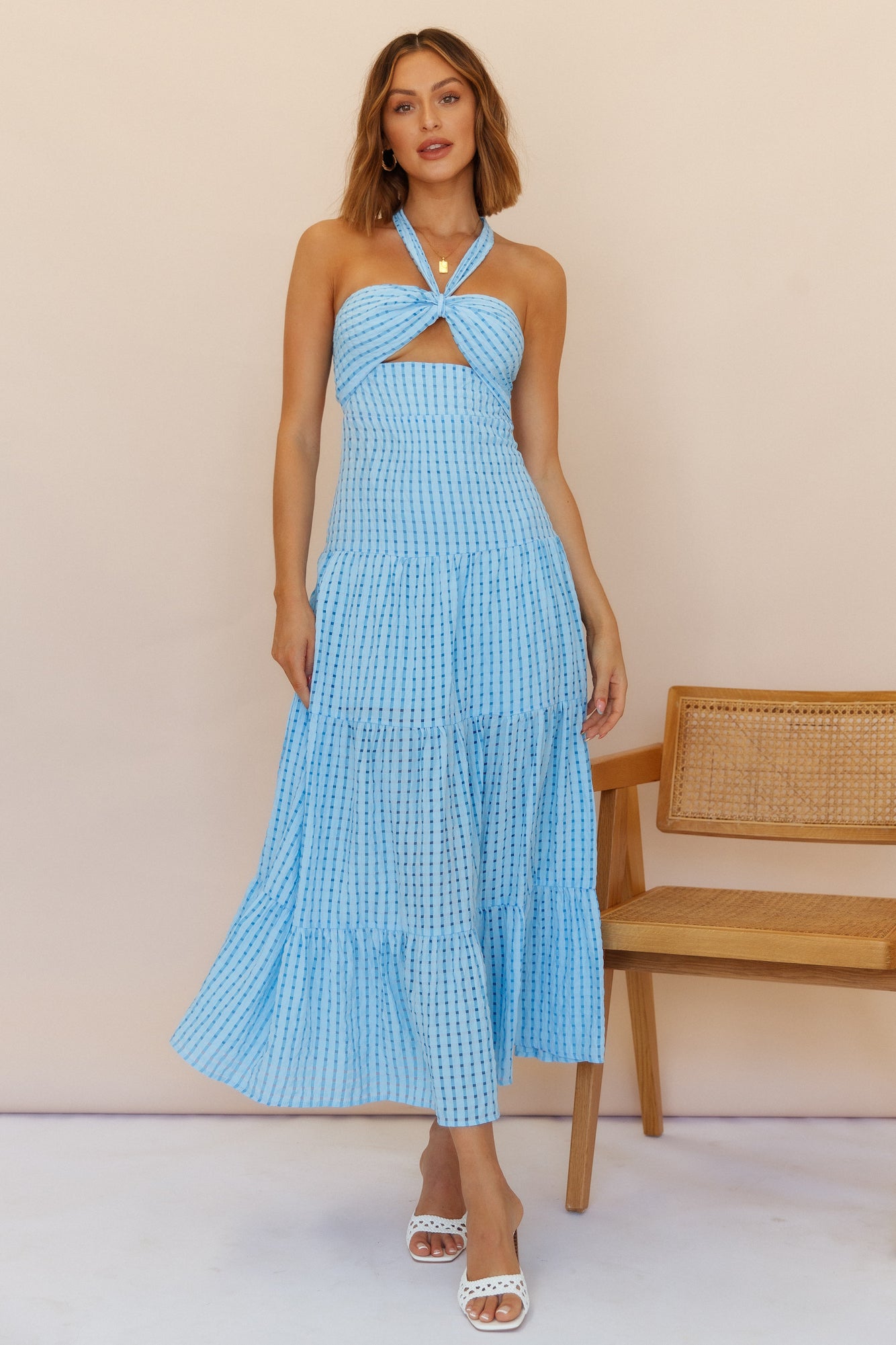 Words Of Glory Maxi Dress Blue-Seaa Fashion