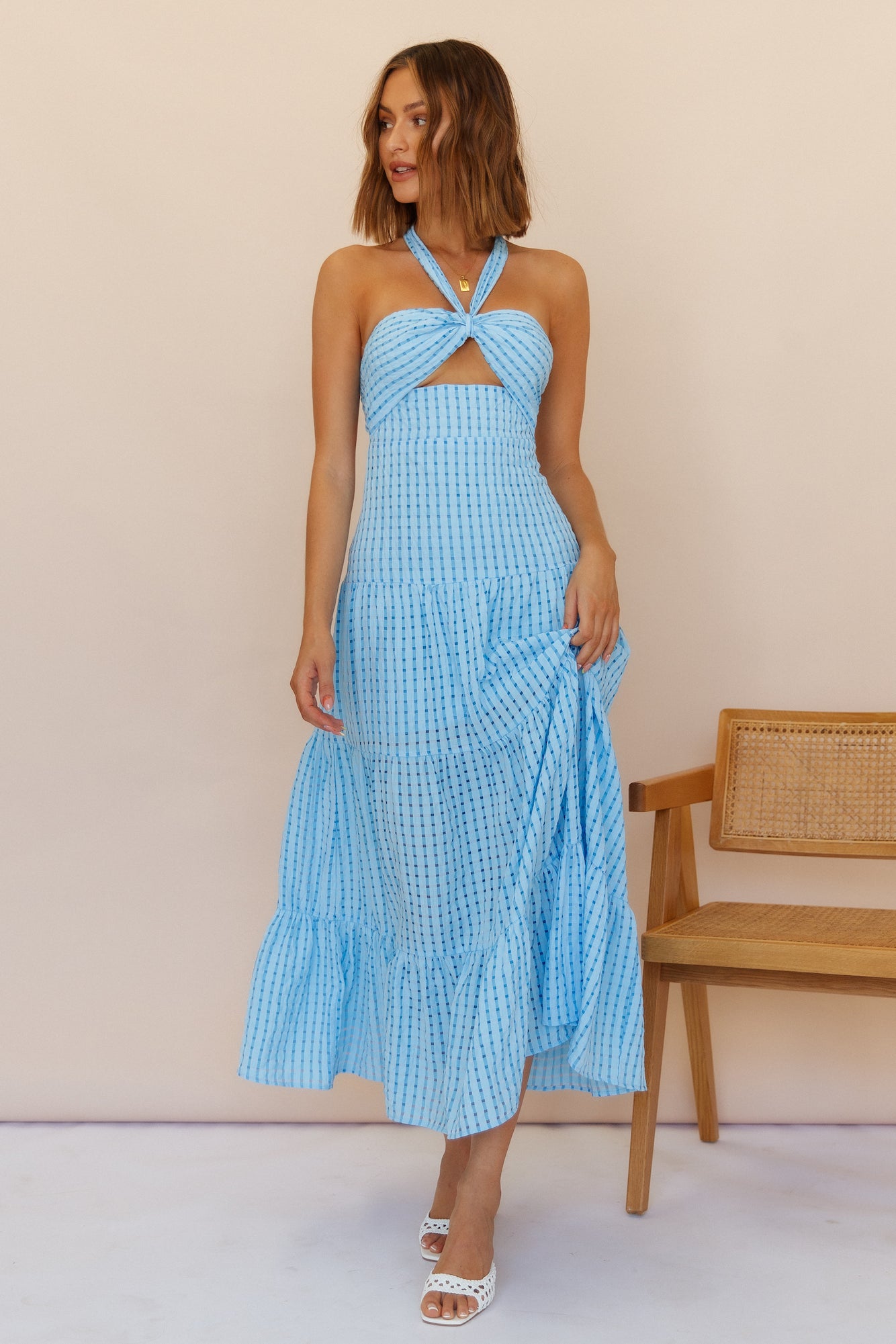 Words Of Glory Maxi Dress Blue-Seaa Fashion