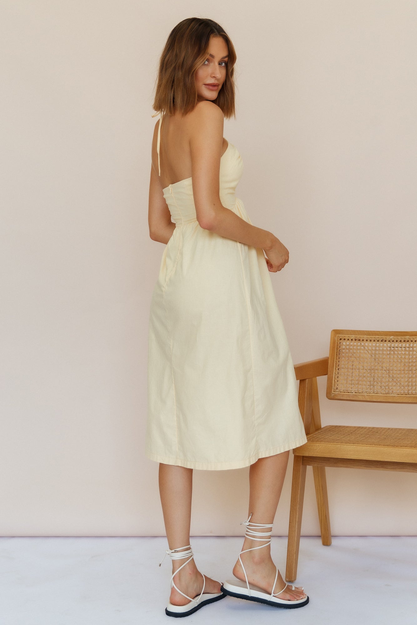 Sunny Sounds Midi Dress Yellow-Seaa Fashion