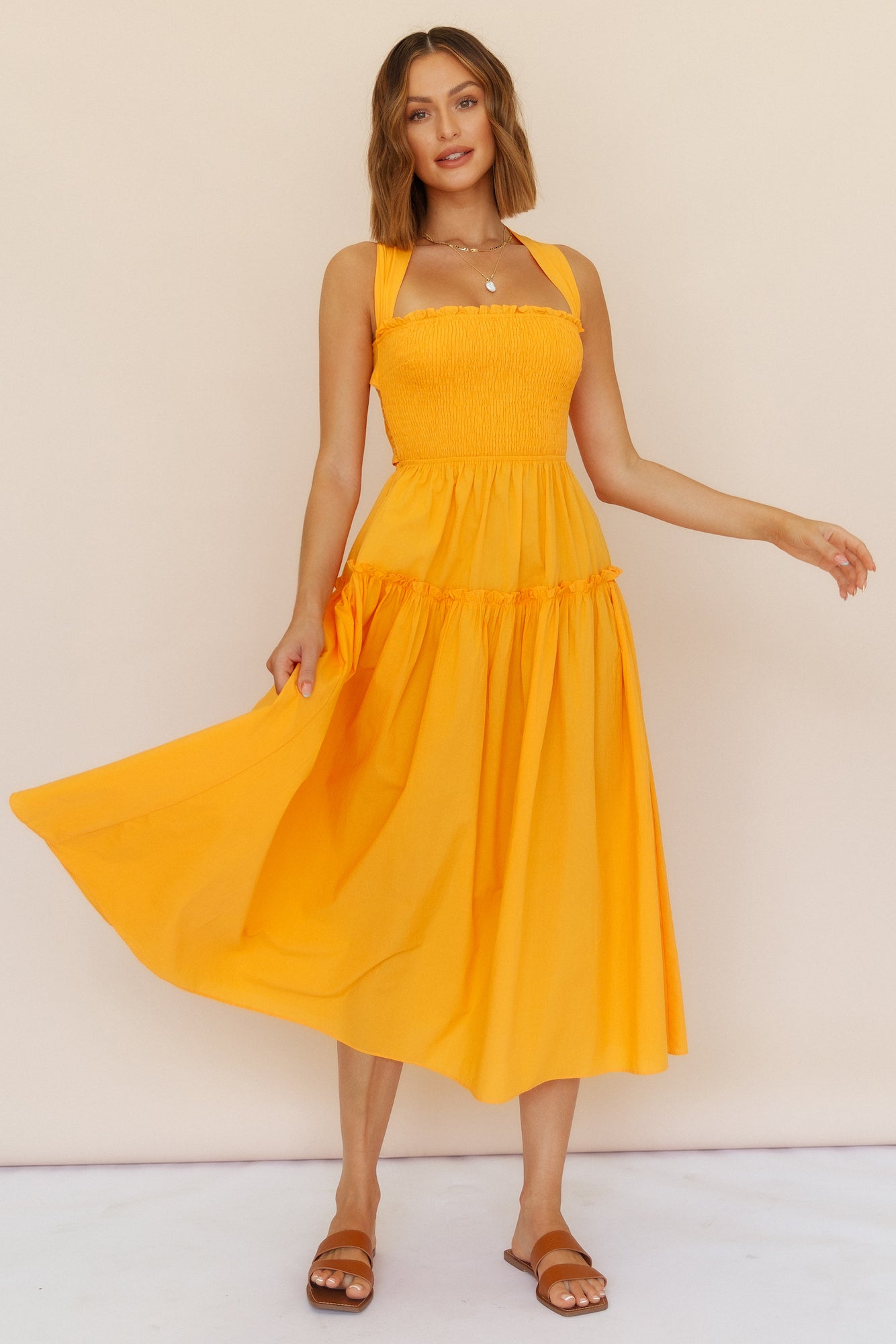 Everything Under The Sun Maxi Dress Orange-Seaa Fashion