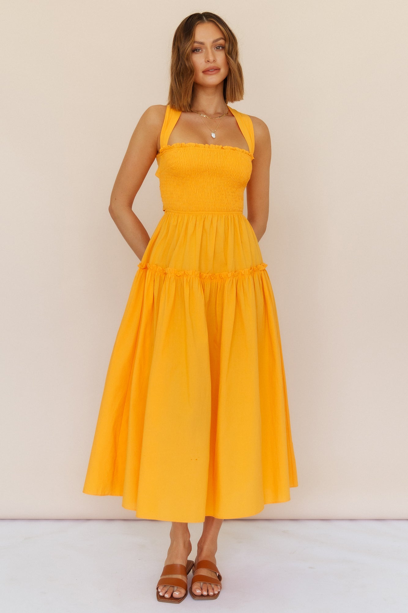 Everything Under The Sun Maxi Dress Orange-Seaa Fashion