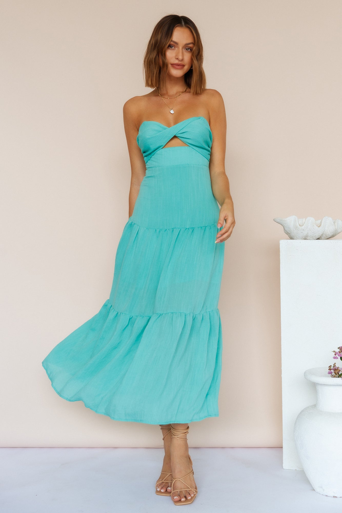 Free Falling Maxi Dress Green-Seaa Fashion