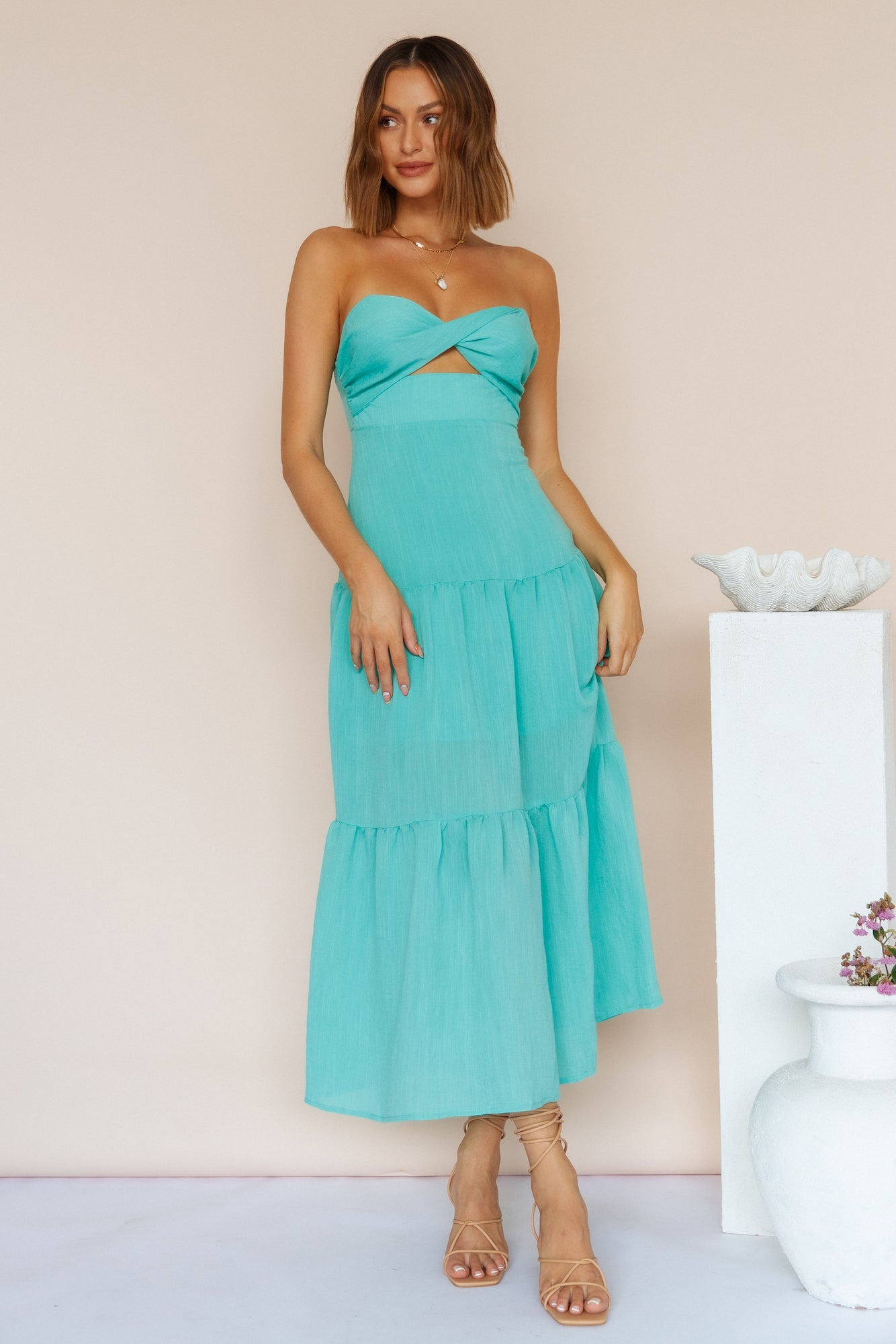 Free Falling Maxi Dress Green-Seaa Fashion