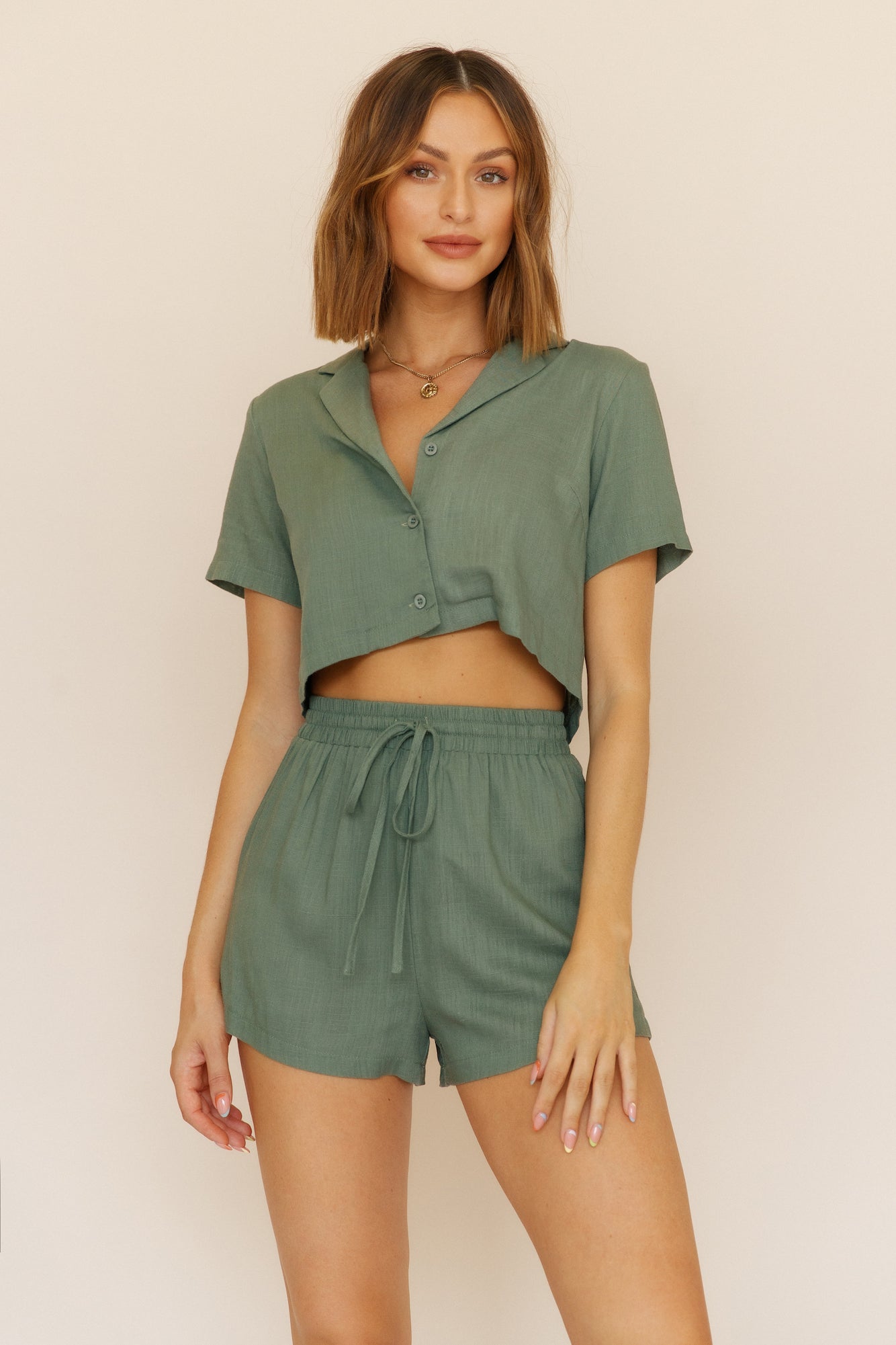 Soft Whispers Shirt Olive-Seaa Fashion
