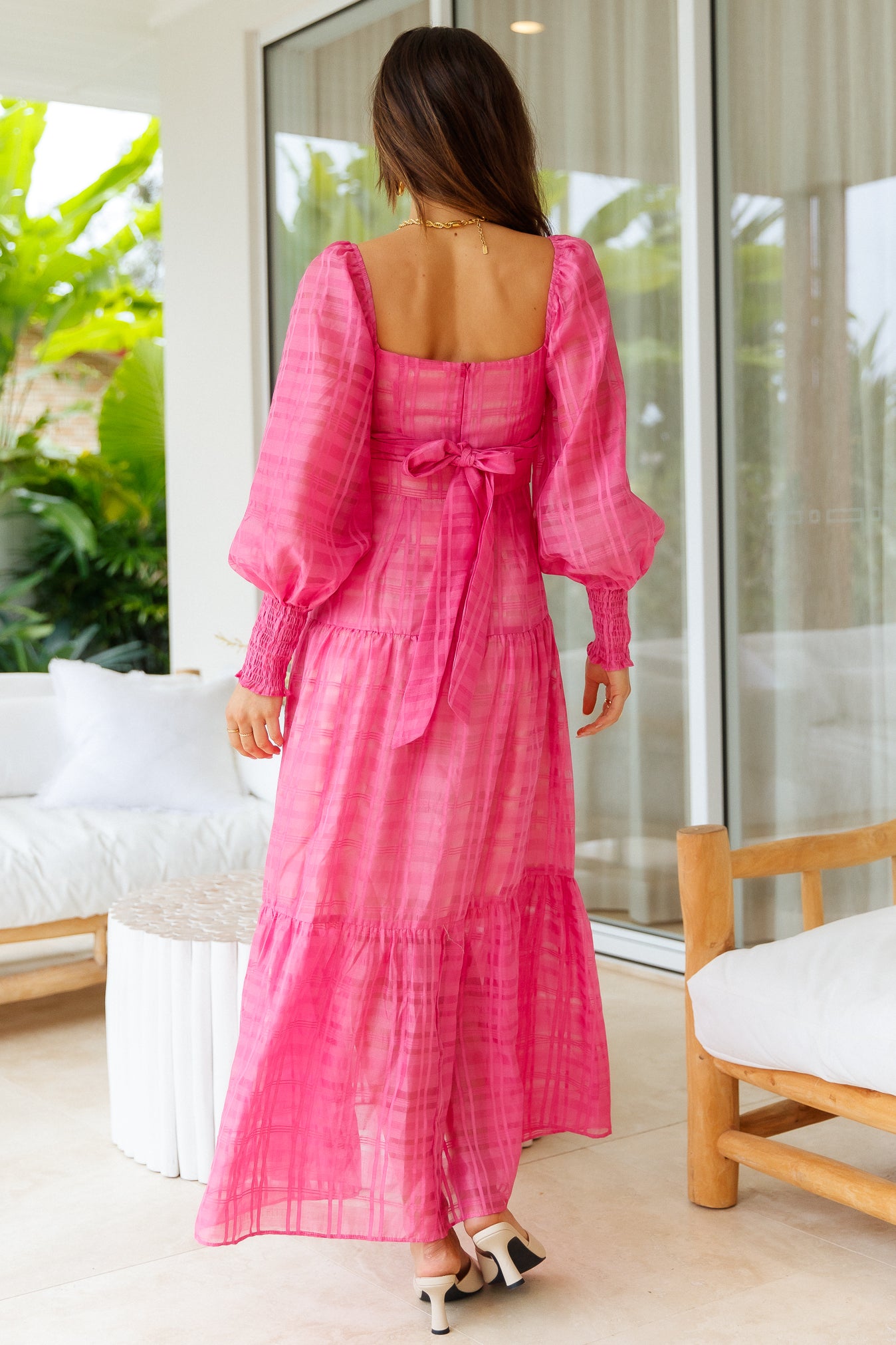 Dance And Forget Maxi Dress Pink-Seaa Fashion