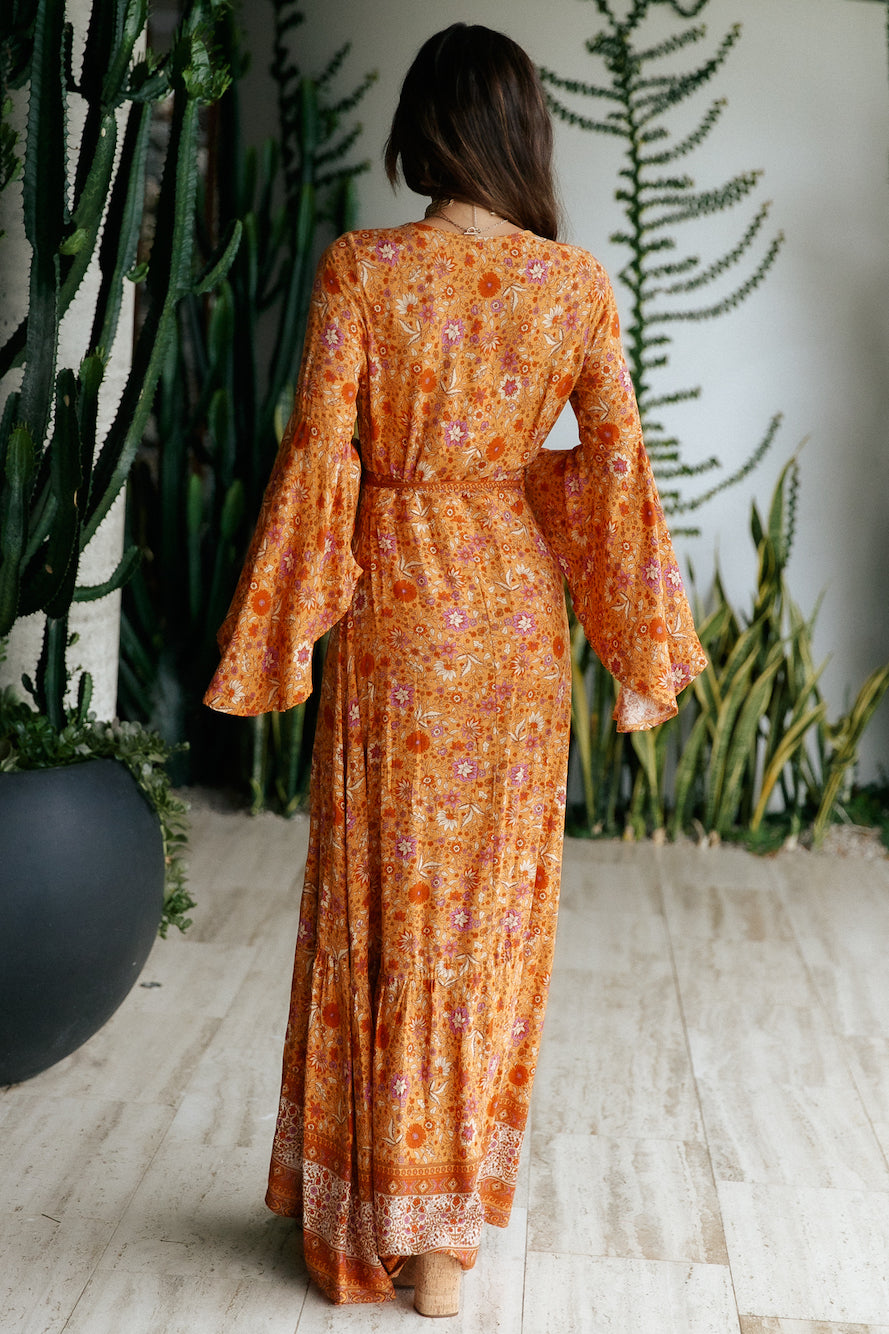 Got This Feeling Maxi Dress Mocha-Seaa Fashion