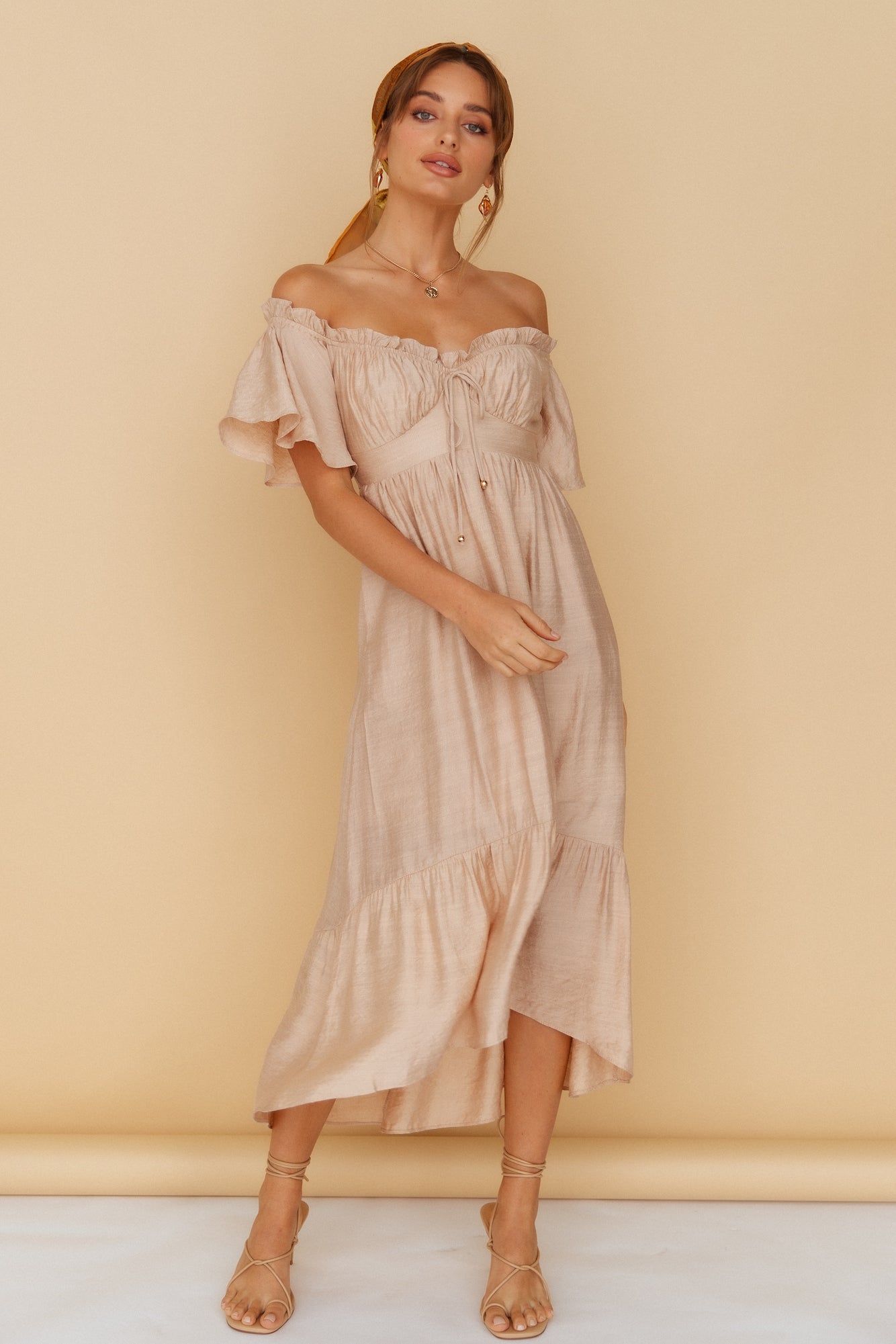 Moonchild Maxi Dress Brown-Seaa Fashion