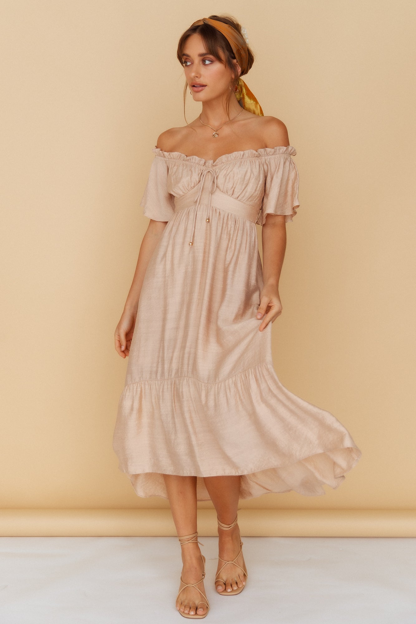 Moonchild Maxi Dress Brown-Seaa Fashion