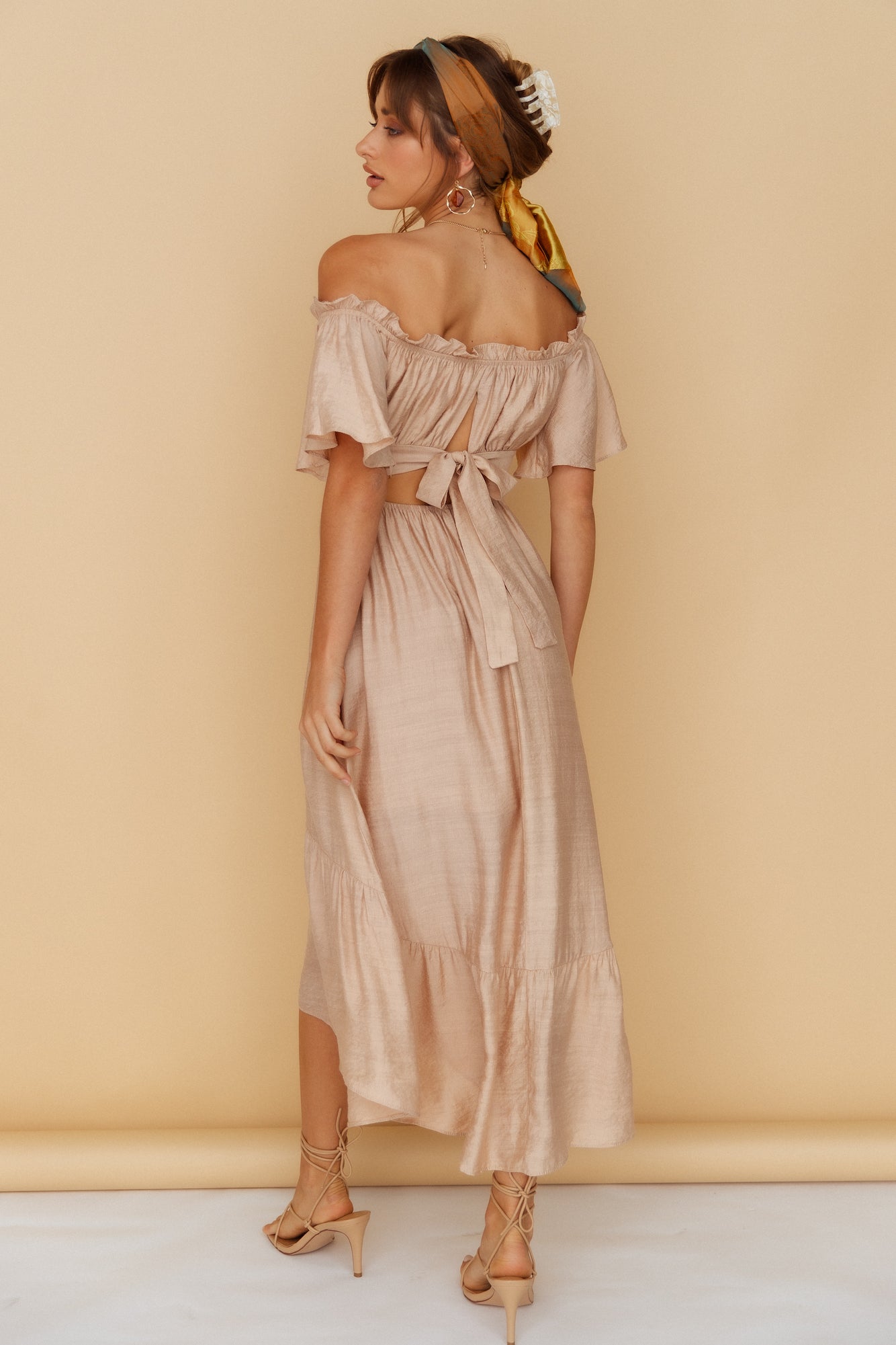 Moonchild Maxi Dress Brown-Seaa Fashion