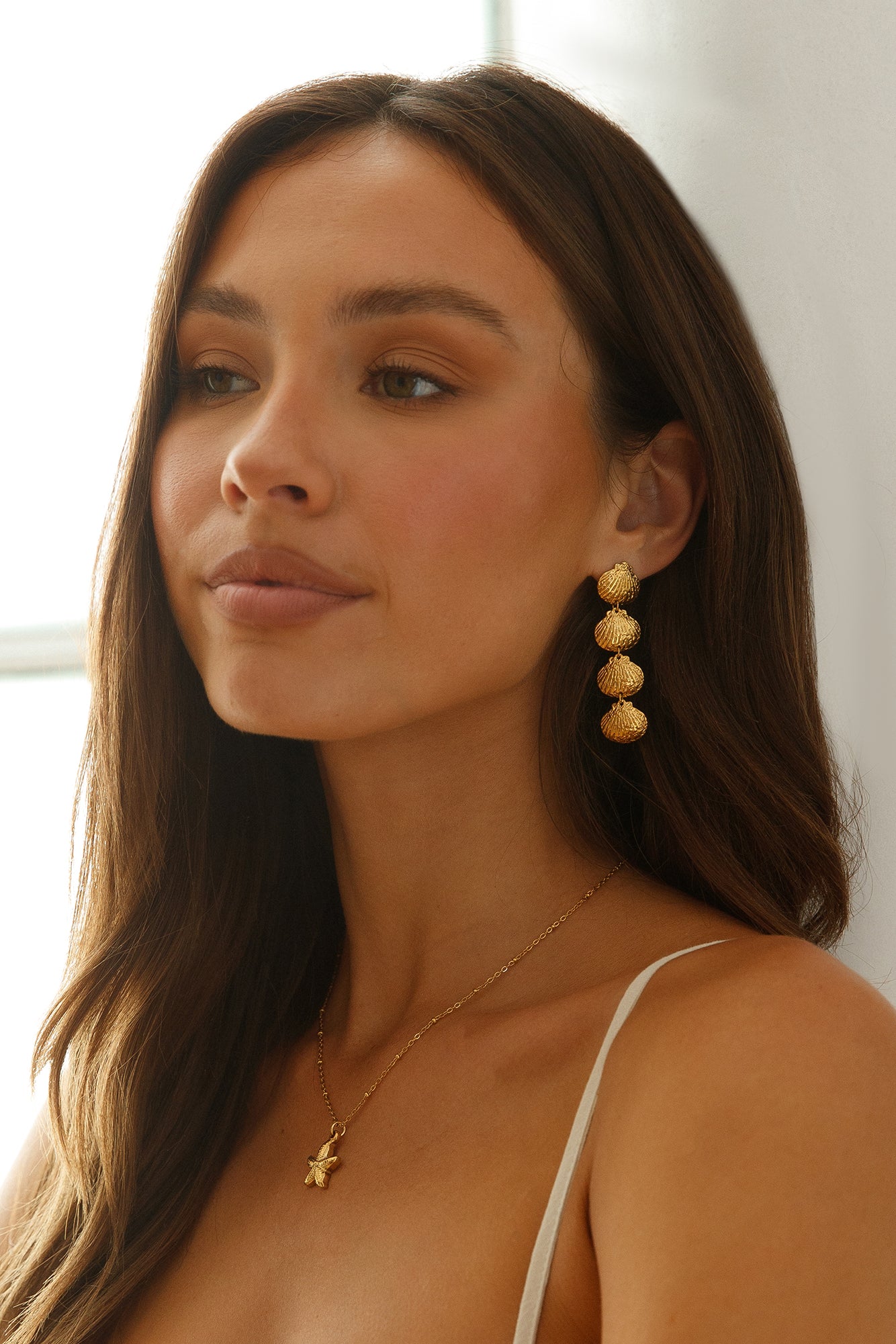 18K Gold Plated Ocean Find Necklace Gold-Seaa Fashion