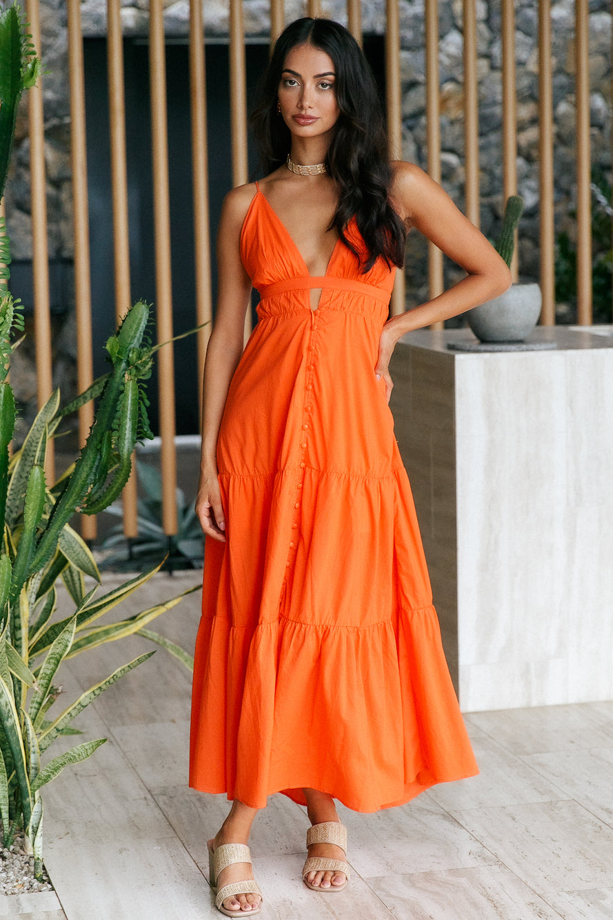Freedom Within Maxi Dress Orange-Seaa Fashion