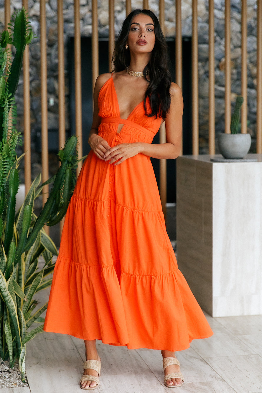 Freedom Within Maxi Dress Orange-Seaa Fashion