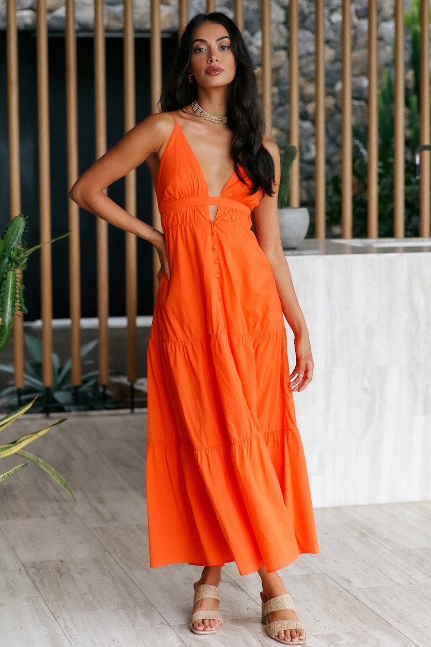 Freedom Within Maxi Dress Orange-Seaa Fashion