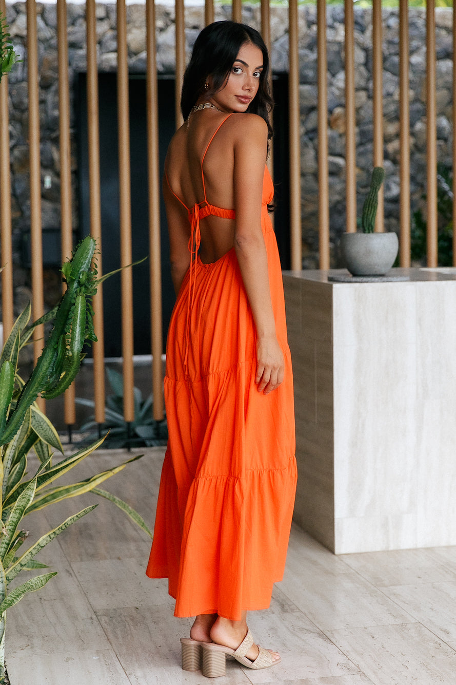 Freedom Within Maxi Dress Orange-Seaa Fashion