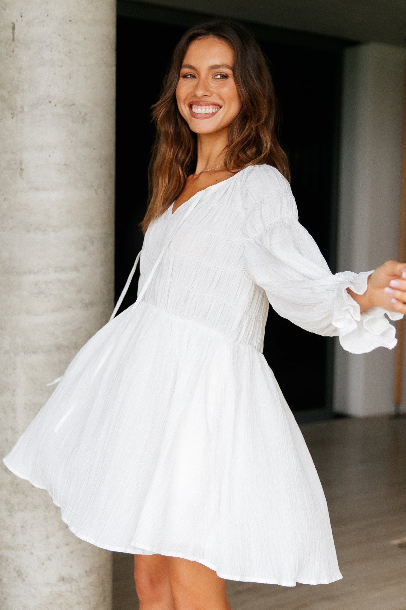 Forever In A Minute Dress White-Seaa Fashion