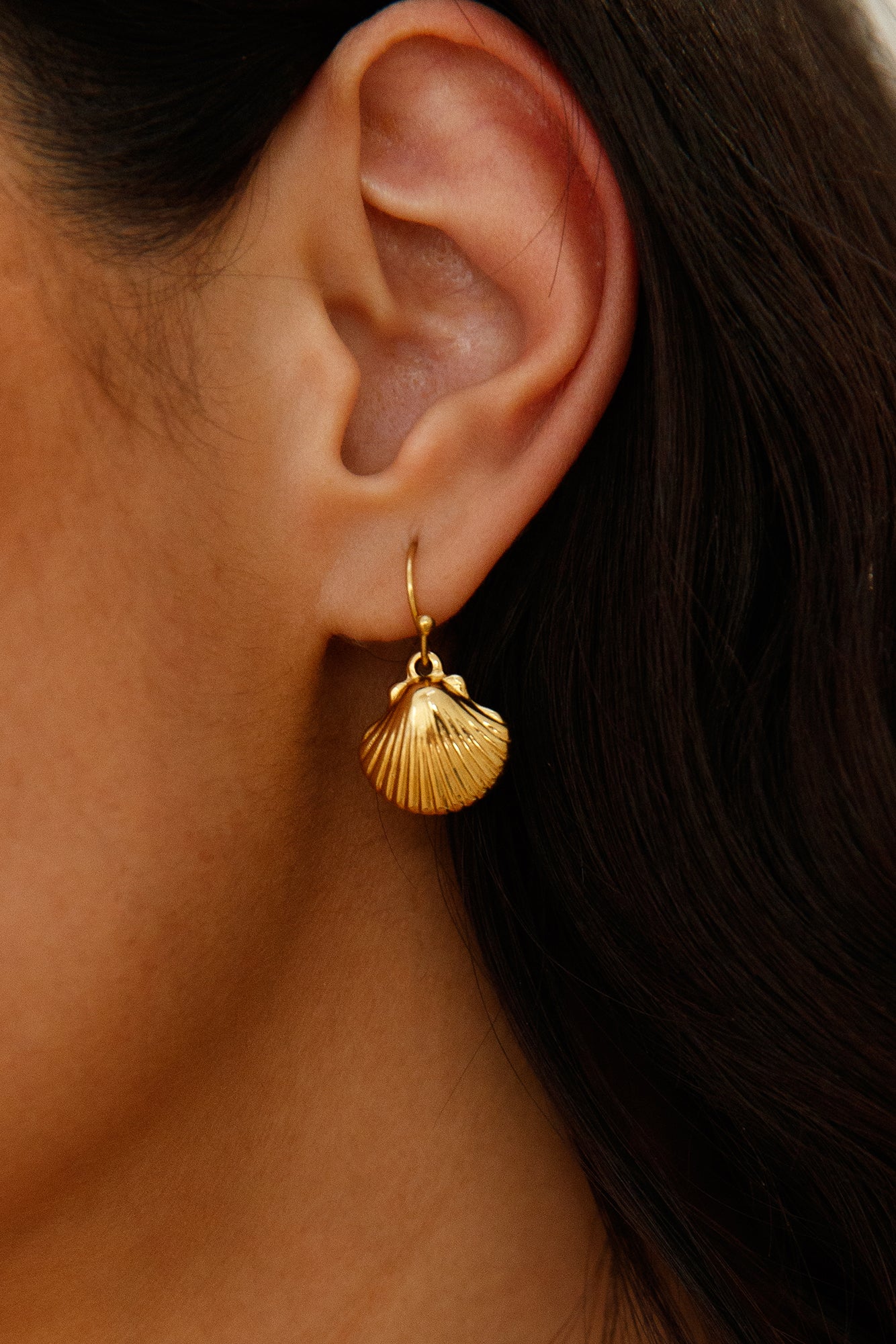 18K Gold Plated Vacation Gold Earrings Gold-Seaa Fashion