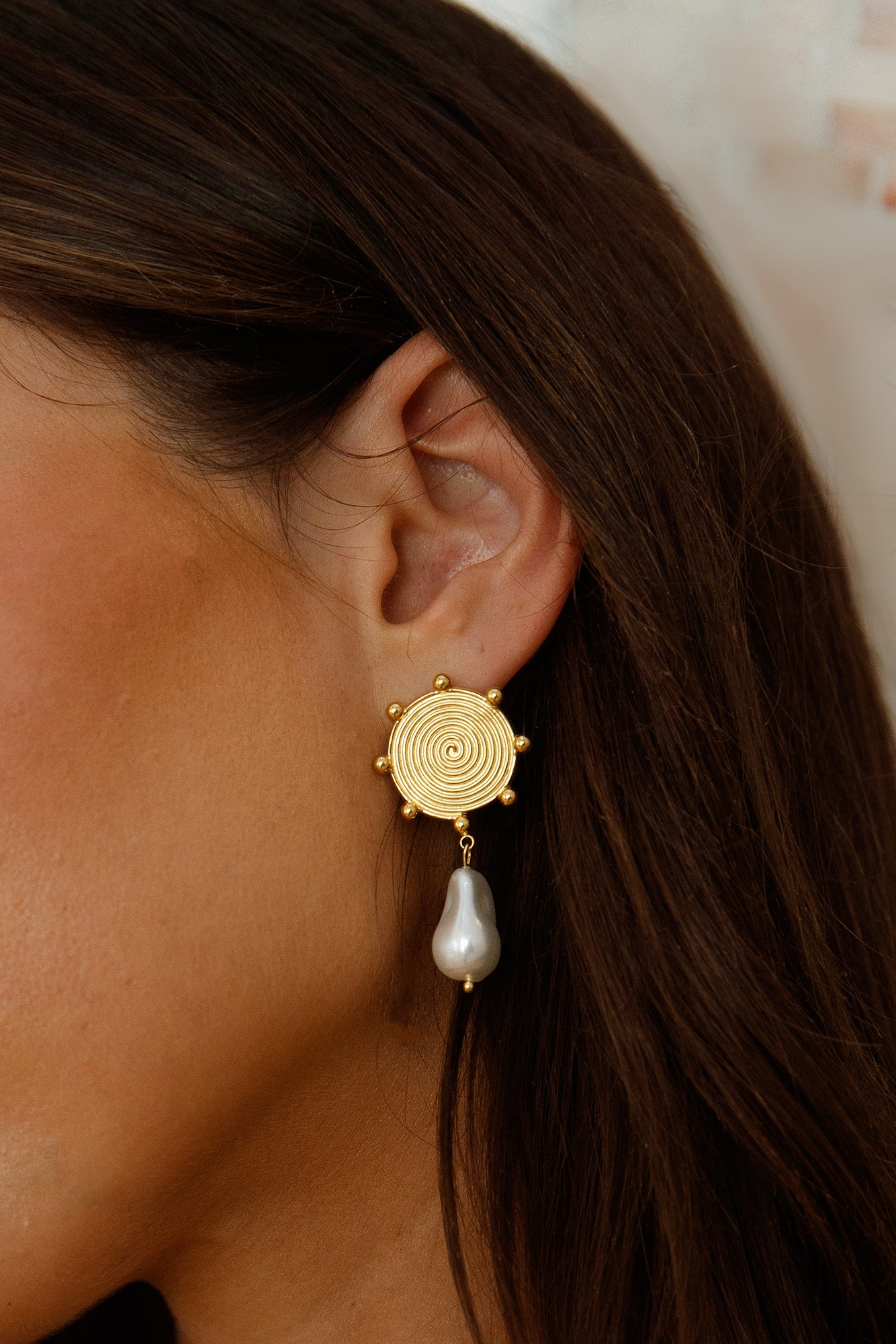 18K Gold Plated Solar Love Earrings Gold-Seaa Fashion