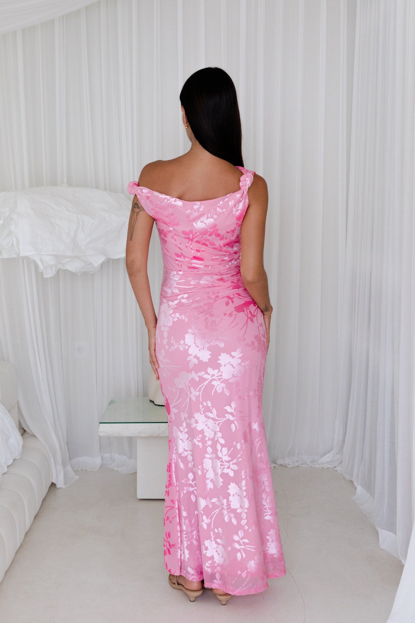 Many Mornings Maxi Dress Pink-Seaa Fashion