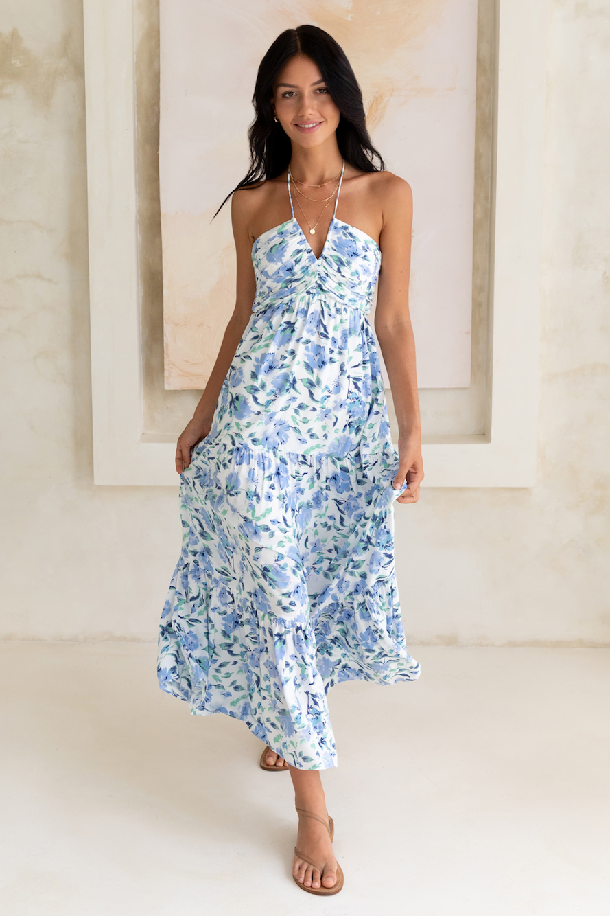 Sweet Love Maxi Dress Blue-Seaa Fashion