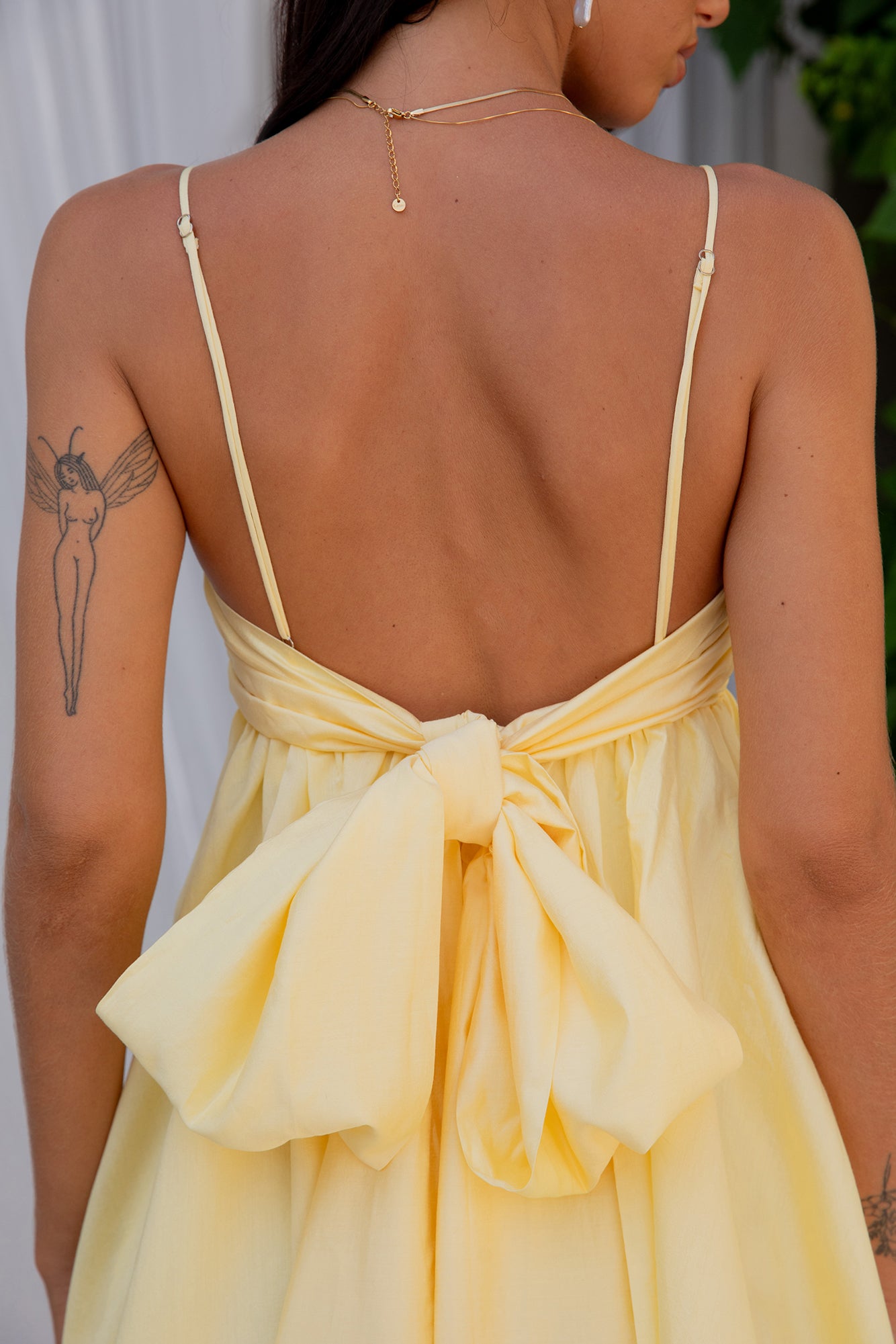 Midnight Charm Mini Dress Yellow-Seaa Fashion