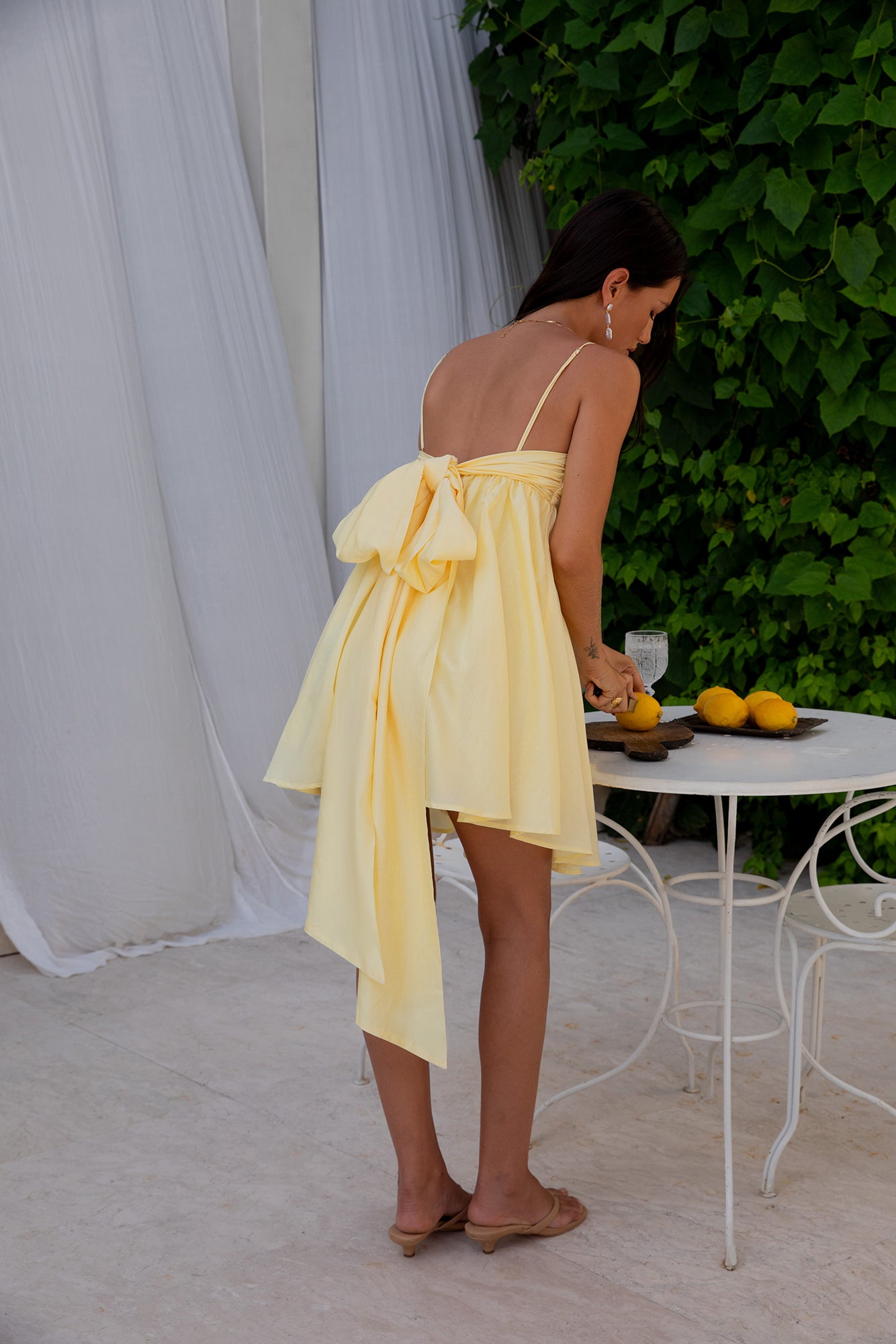 Midnight Charm Mini Dress Yellow-Seaa Fashion