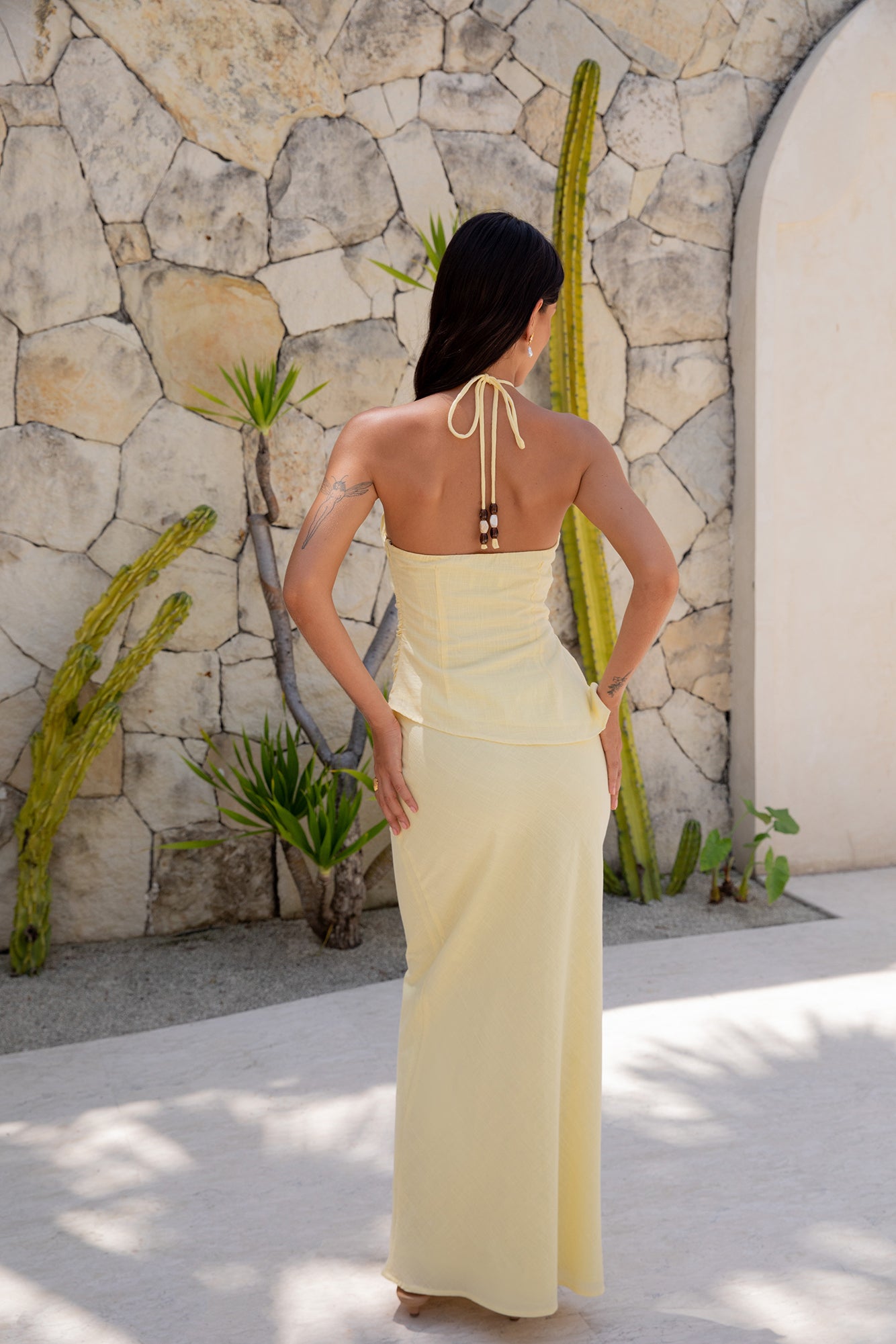 Halzie Top Yellow-Seaa Fashion