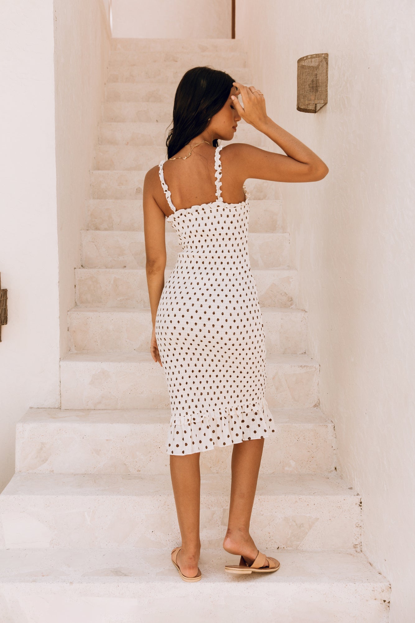 Almond Suns Midi Dress-Seaa Fashion