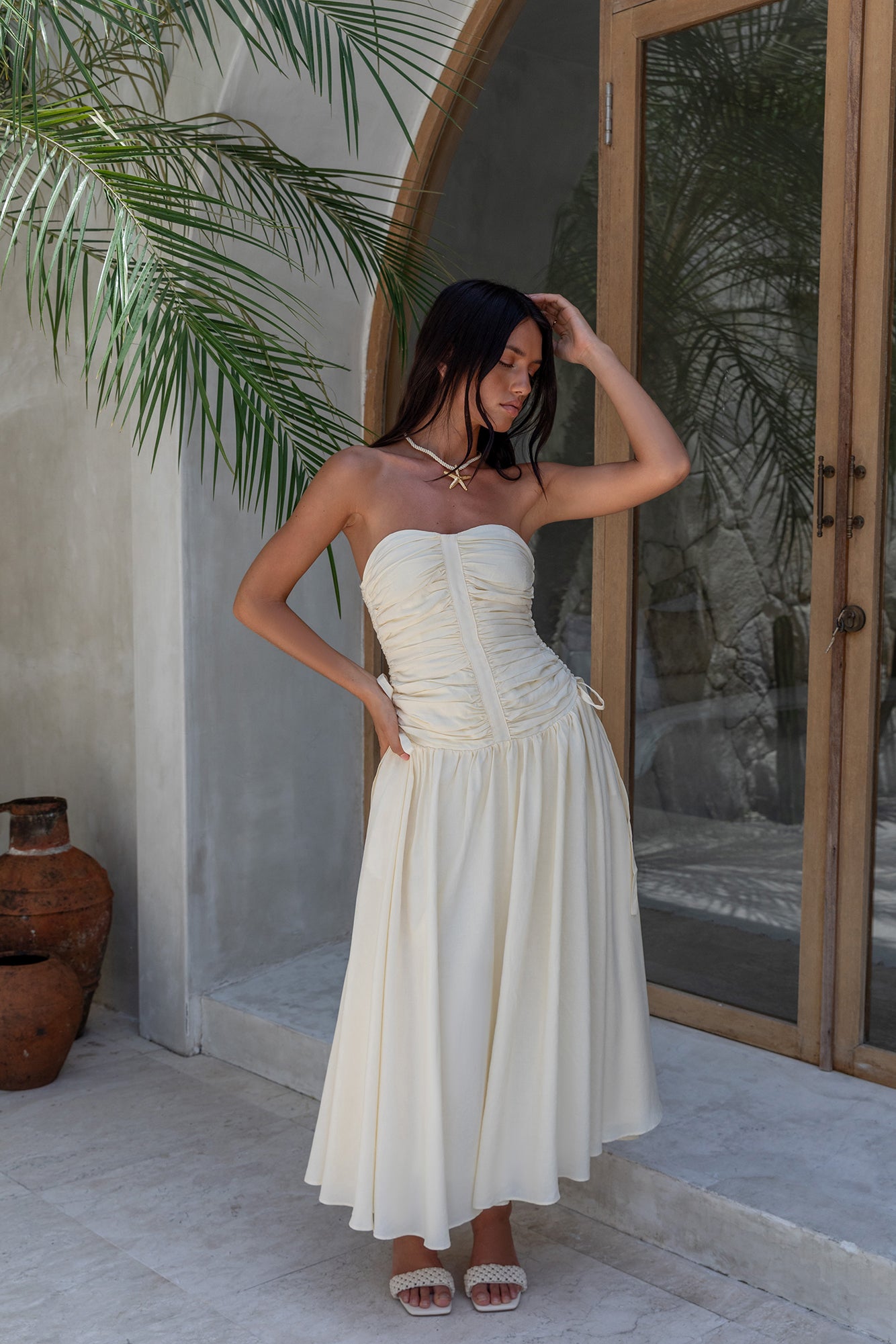 Zori Maxi Dress Cream-Seaa Fashion