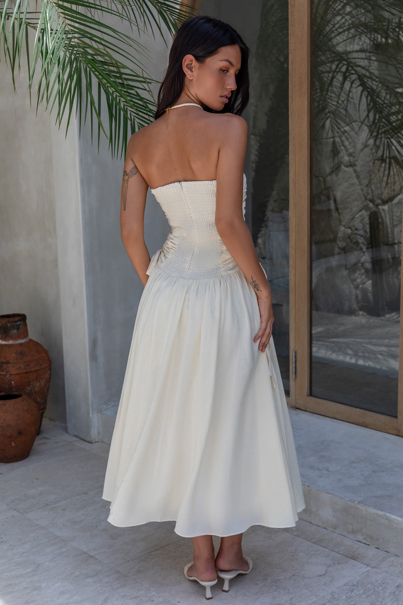 Zori Maxi Dress Cream-Seaa Fashion