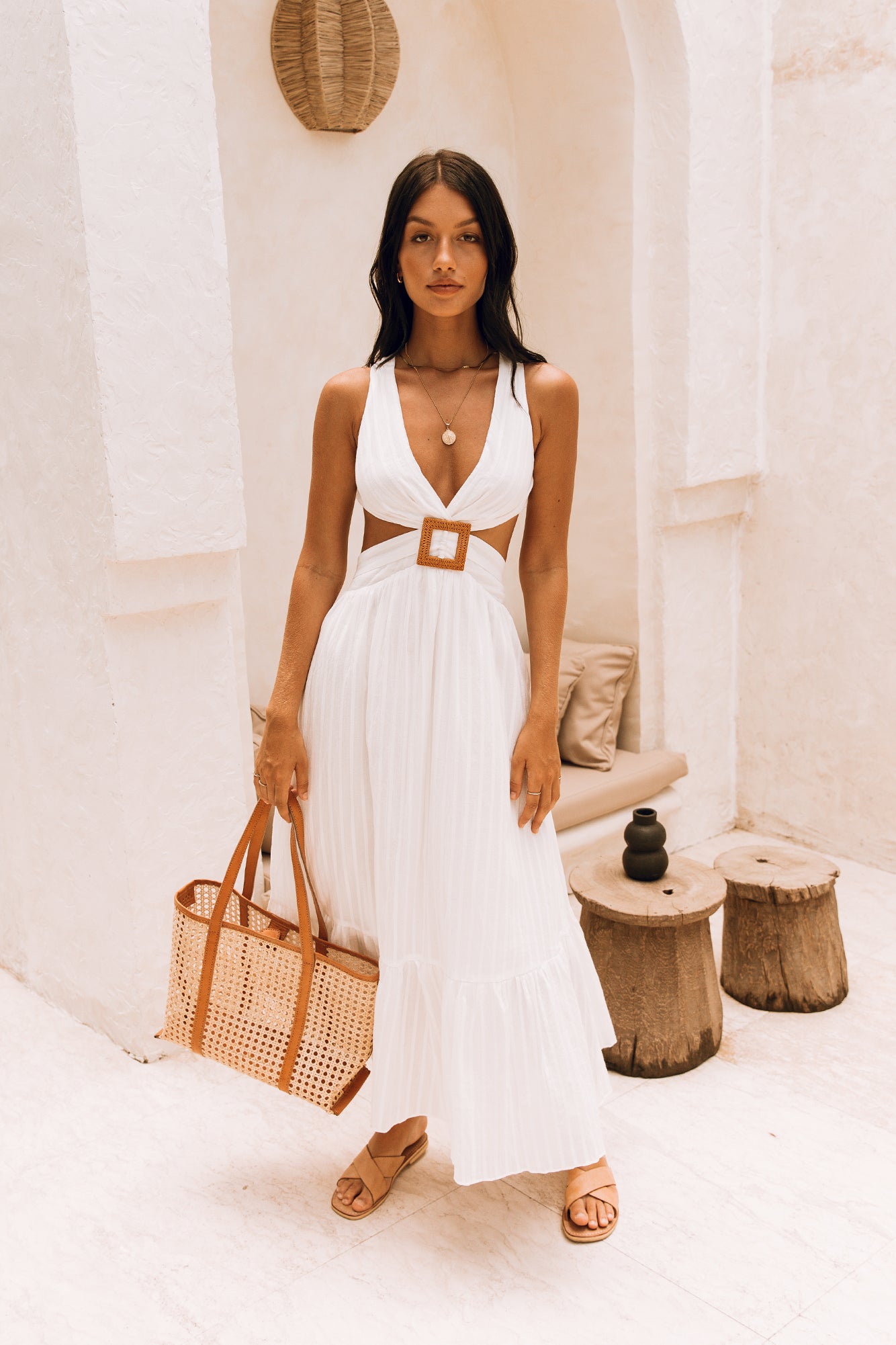 Speak Your Word Maxi Dress White-Seaa Fashion