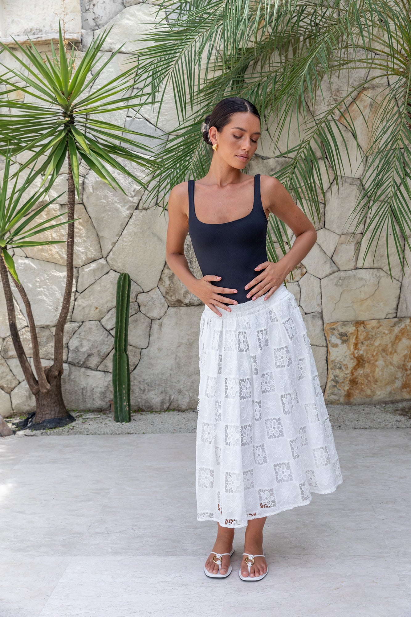 BASE Everyday Staple Singlet Top Black-Seaa Fashion