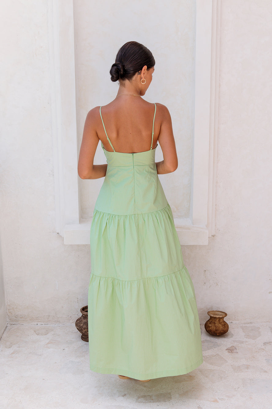 Make It Natural Maxi Dress Green-Seaa Fashion
