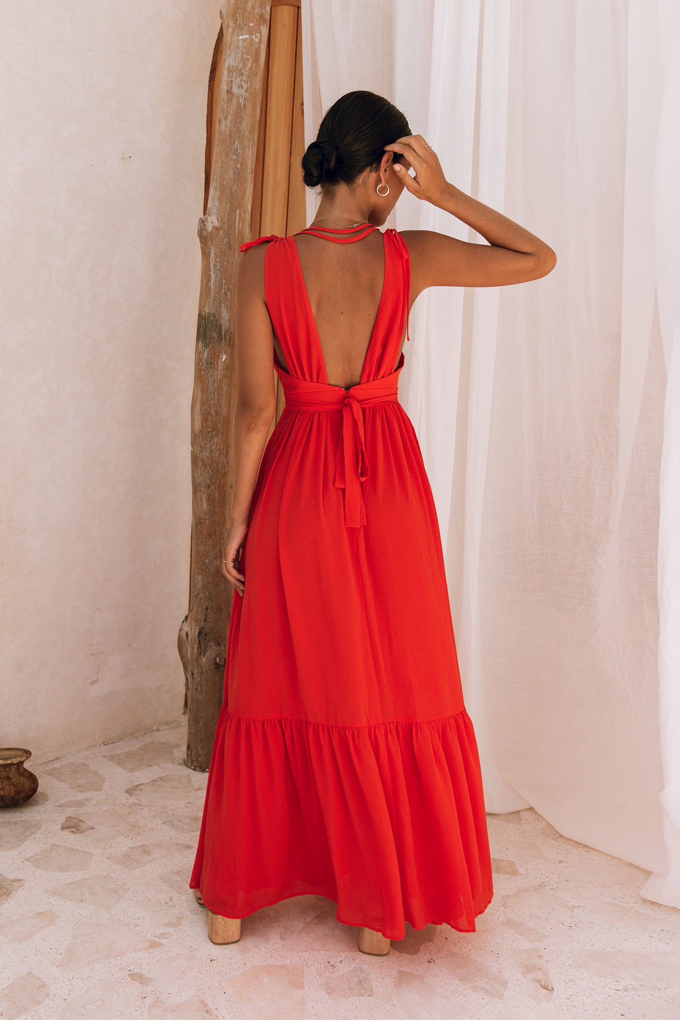 HELLO MOLLY Stand Out Heart Maxi Dress Bright Red-Seaa Fashion