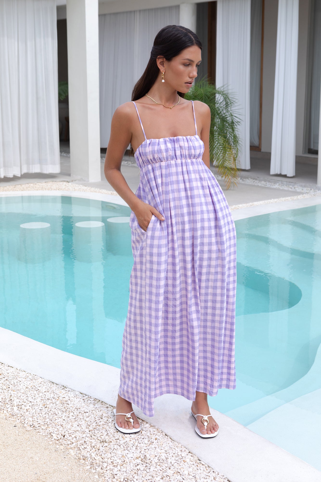 Seaa Fashion Peony Maxi Dress Purple-Seaa Fashion