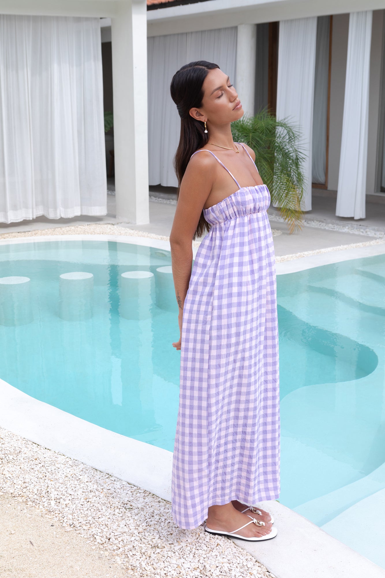 Seaa Fashion Peony Maxi Dress Purple-Seaa Fashion