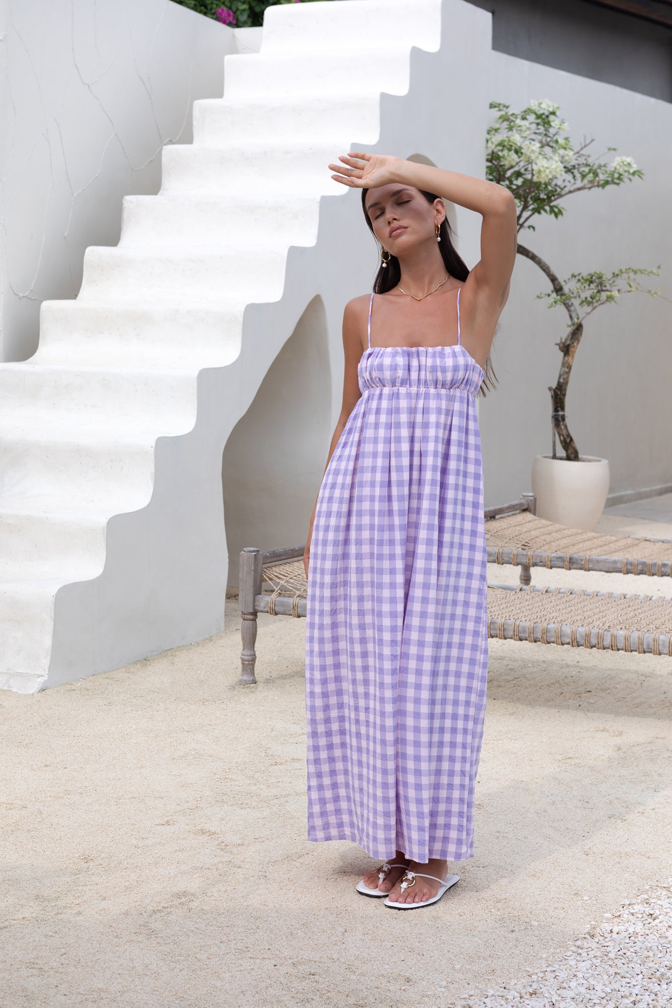 Seaa Fashion Peony Maxi Dress Purple-Seaa Fashion